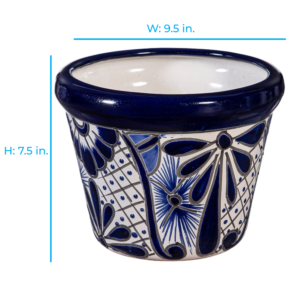 slide 2 of 3, Style Selections Urn 9.5-in W x 7.5-in H x 9.5-in D Multiple colors/finishes Clay Indoor/Outdoor Planter, 1 ct