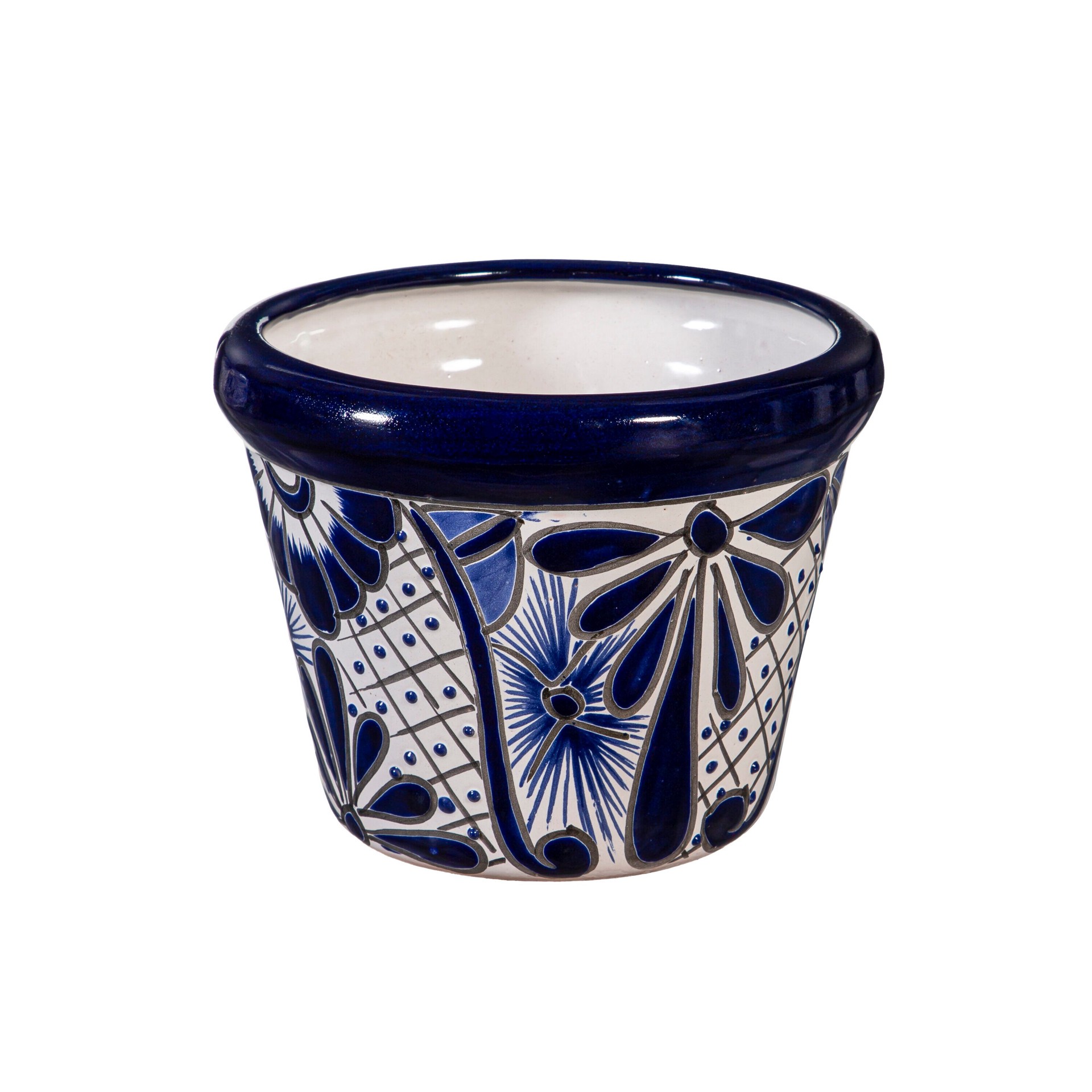 slide 3 of 3, Style Selections Urn 9.5-in W x 7.5-in H x 9.5-in D Multiple colors/finishes Clay Indoor/Outdoor Planter, 1 ct