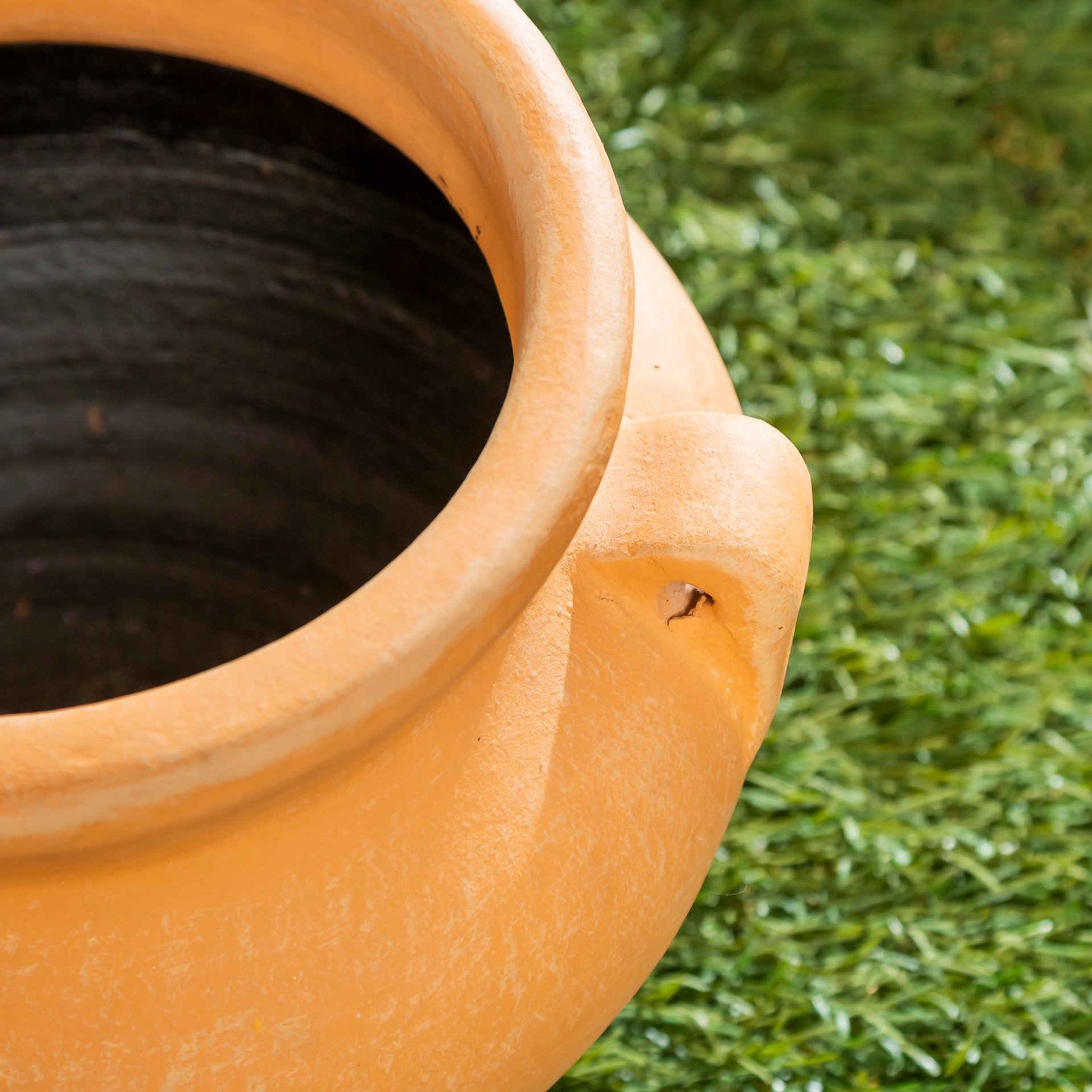 slide 6 of 6, Style Selections Urn 12.5-in W x 12.5-in L Orange Clay Indoor/Outdoor Planter, 1 ct