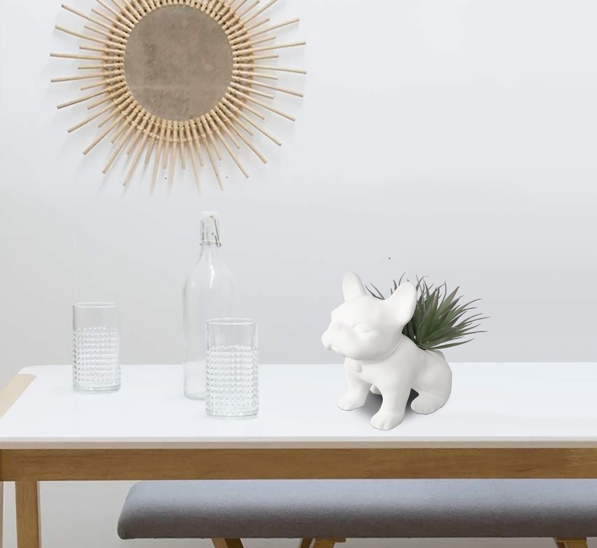 slide 4 of 5, Origin 21 8-in Matte Indoor/Outdoor Desktop Agave Artificial plant, 1 ct