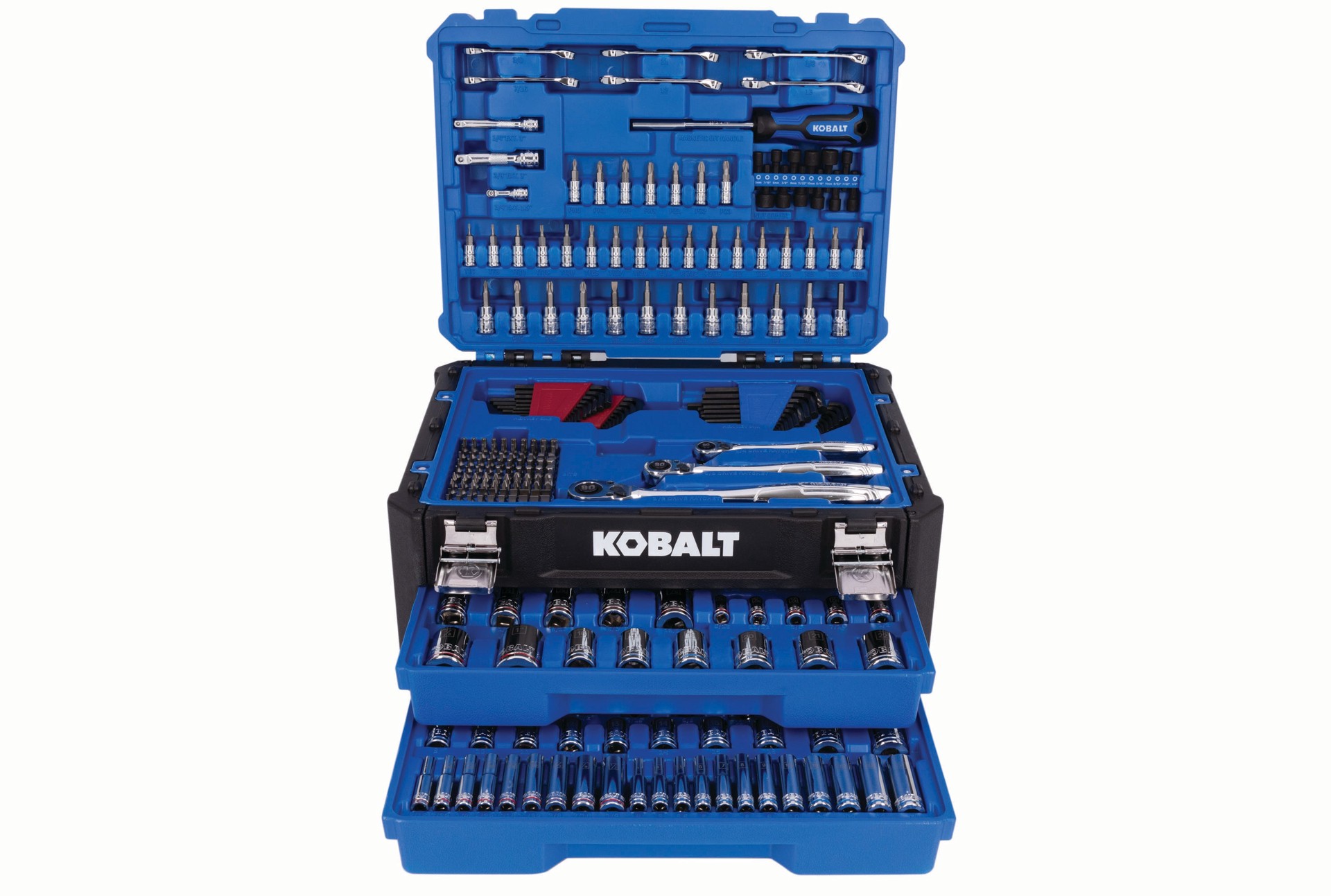 slide 2 of 6, Kobalt 297 -Piece Metric and standard (SAE) Mechanics Tool Set with Hard Case, 1 ct