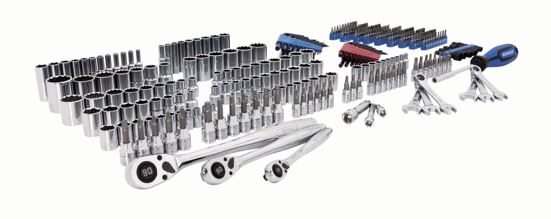 slide 3 of 6, Kobalt 297 -Piece Metric and standard (SAE) Mechanics Tool Set with Hard Case, 1 ct