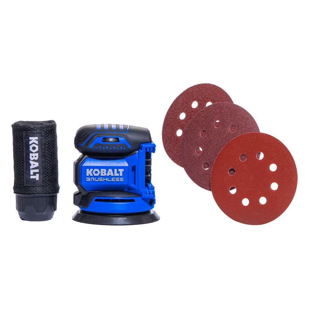 slide 2 of 6, Kobalt 24-Volt Brushless Variable Speed Random orbital Cordless Sander with Dust Management (Battery Not Included), 1 ct