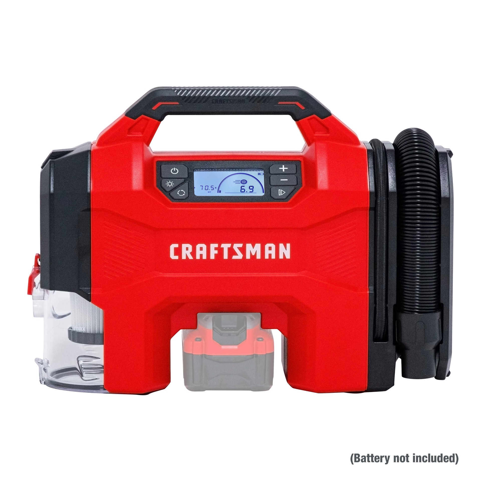 slide 1 of 6, CRAFTSMAN Craftsman Cordless Inflator 20-volt Li-ion Air Inflator (Power Source: Battery/Car/Electric ), 1 ct