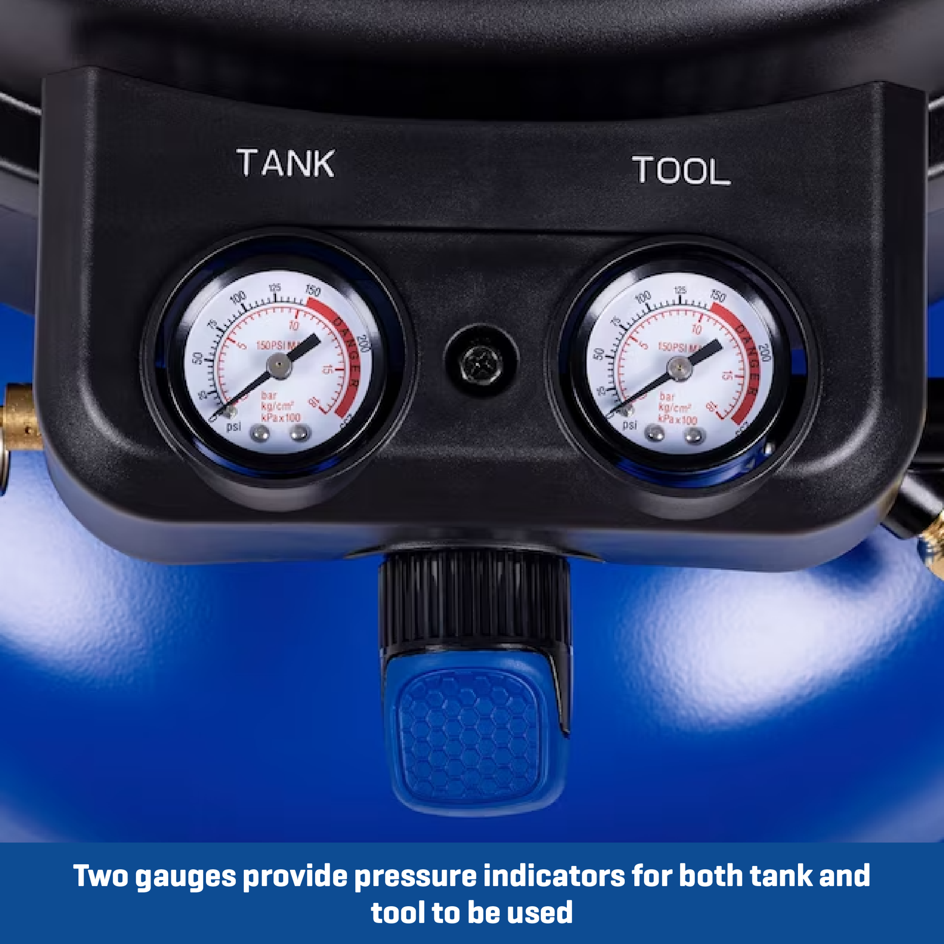 slide 5 of 6, Kobalt 6-Gallon Portable Electric 150 PSI Pancake Air Compressor with Accessories Included, 1 ct