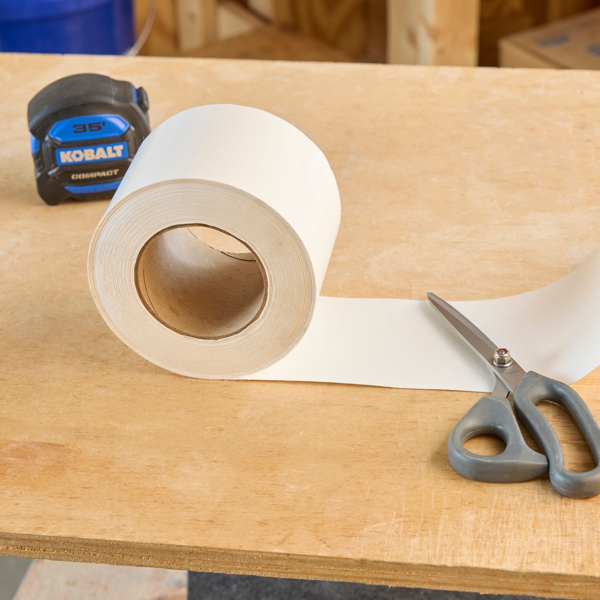 slide 5 of 6, RELIABILT 4-in x 75-ft White Butyl rubber Self-adhesive roll flashing, 1 ct