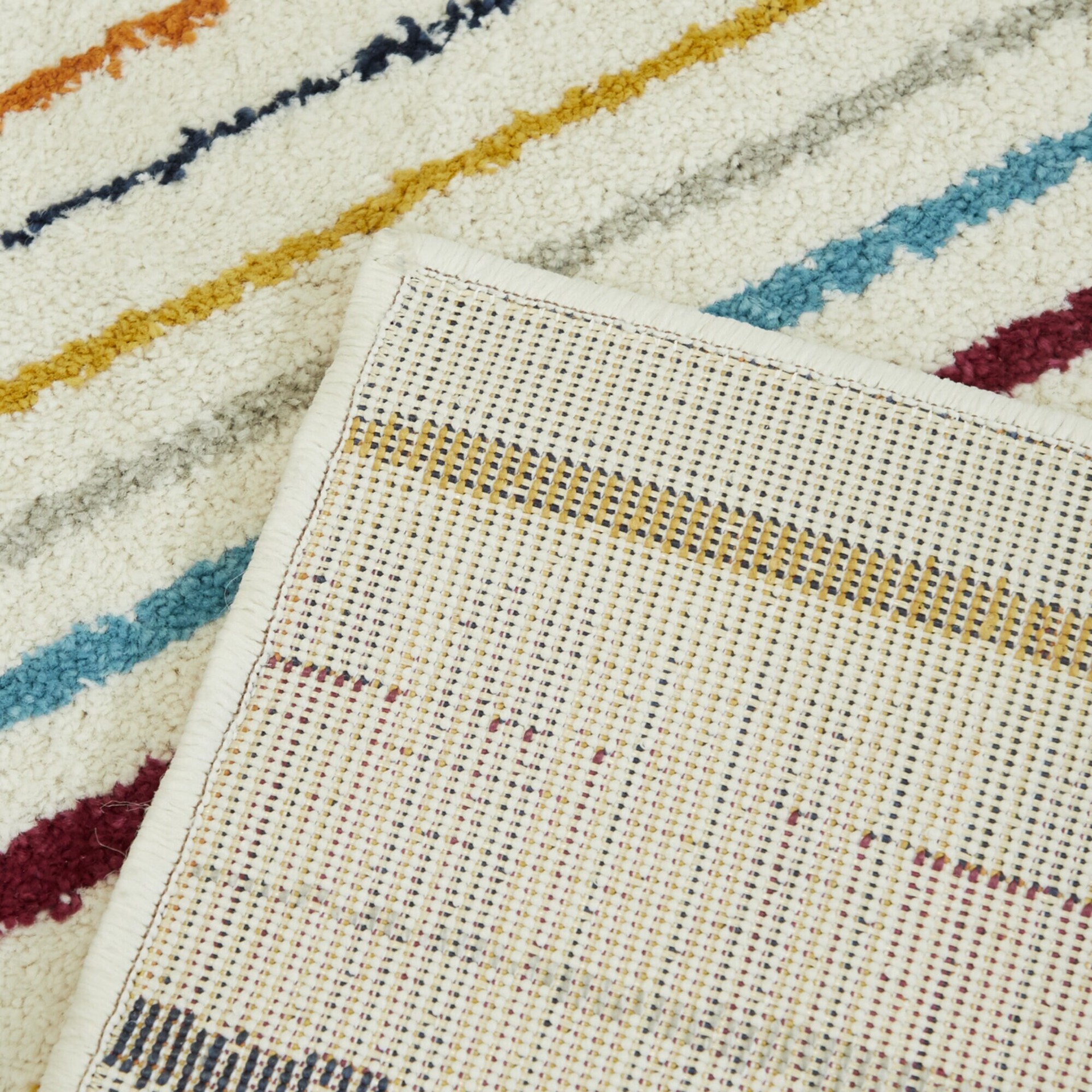 slide 3 of 5, Balta 4 x 5 (ft) Polypropylene White Rectangular Indoor Stripe Area rug, 1 ct