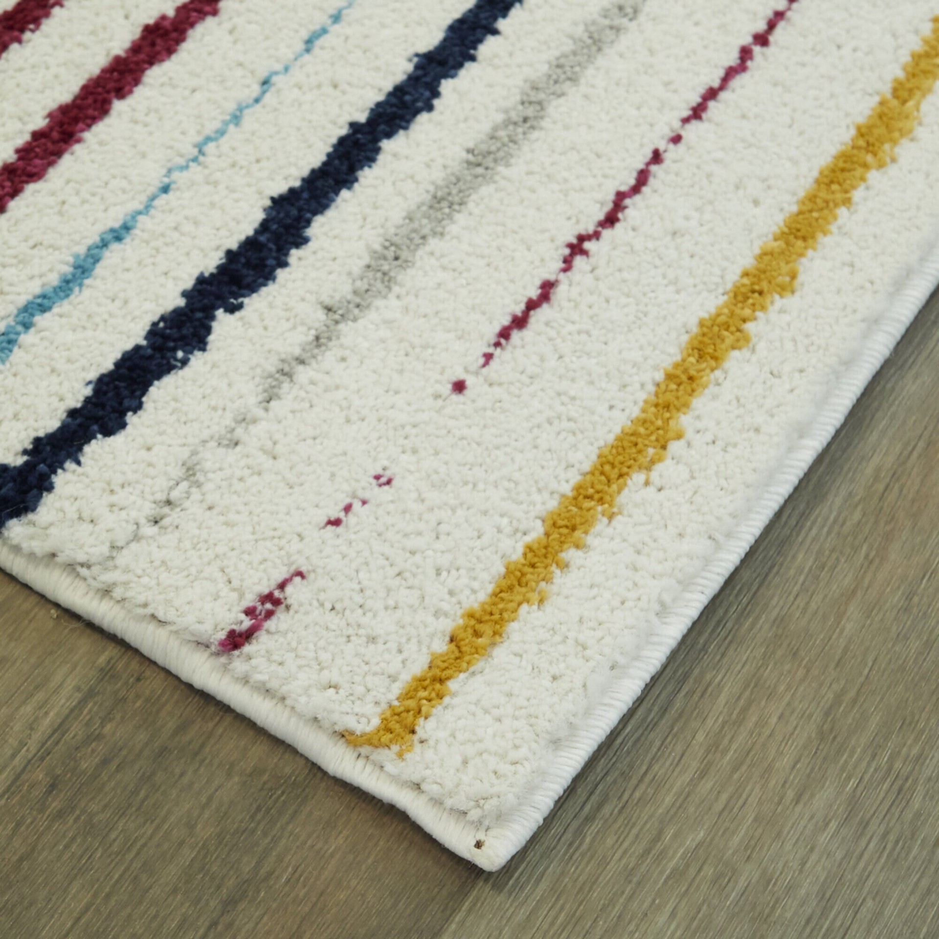 slide 4 of 5, Balta 4 x 5 (ft) Polypropylene White Rectangular Indoor Stripe Area rug, 1 ct