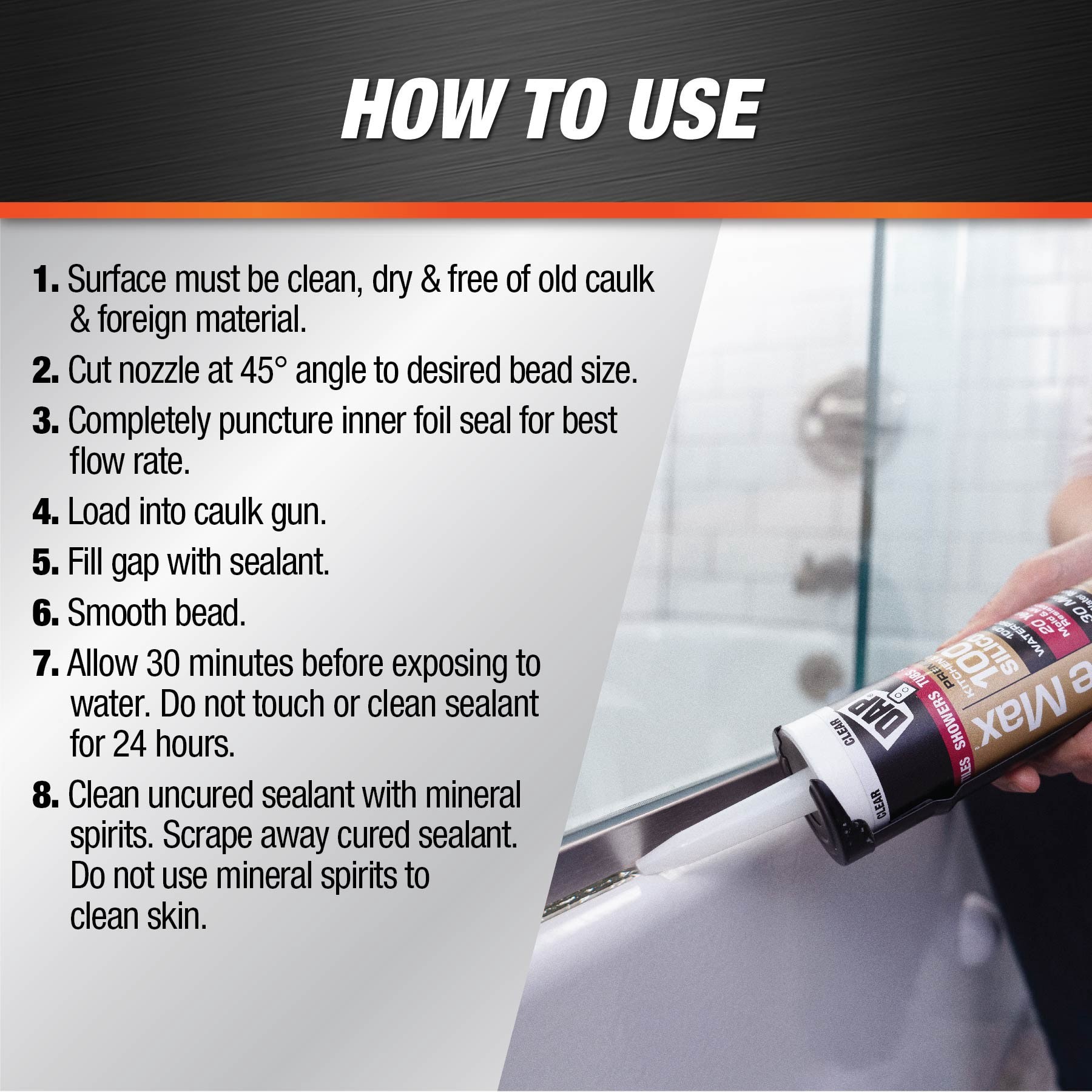 slide 3 of 6, DAP Silicone Max 10.1-oz White Silicone Self Leveling Caulk, 1 ct