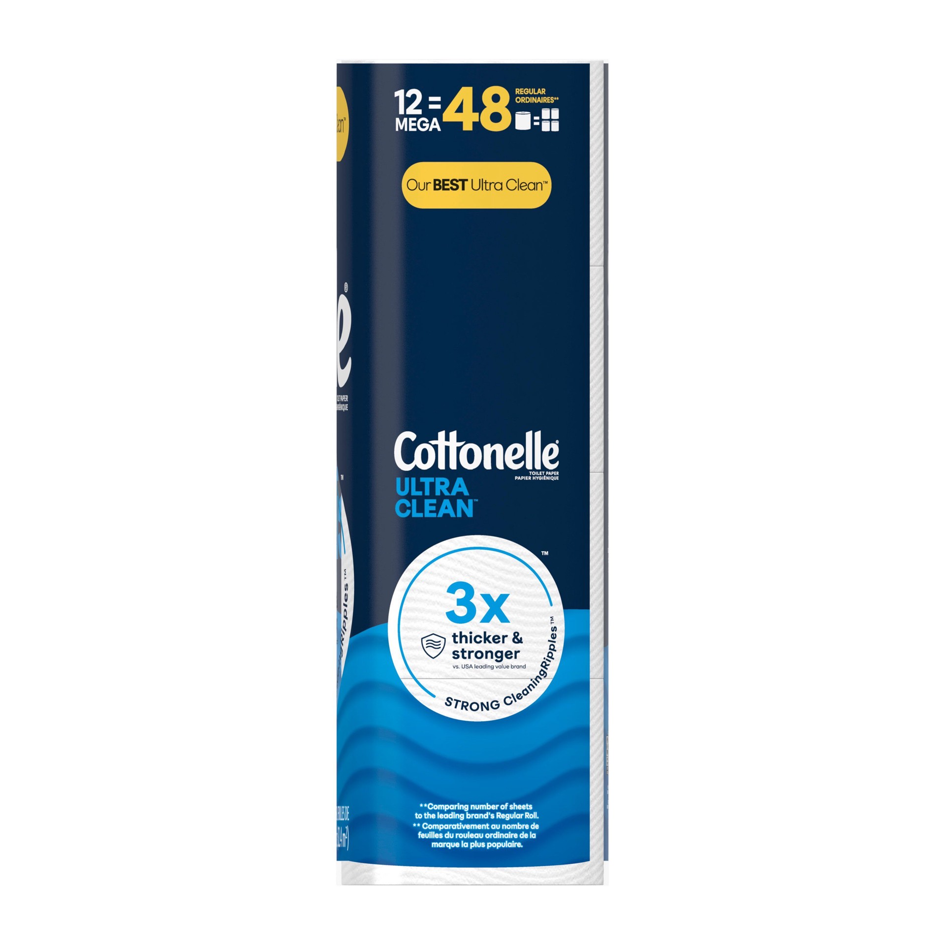 slide 6 of 6, Cottonelle Ultra Clean 12 -Pack 1-ply Toilet Paper, 1 ct