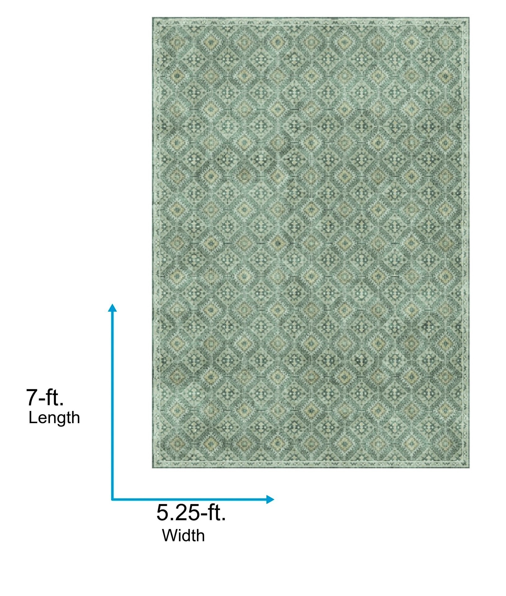 slide 6 of 6, allen + roth Olive Poppy 5 x 7 (ft) Loomed Green Rectangular Indoor Floral/Botanical French Country Pet Friendly Area rug, 1 ct