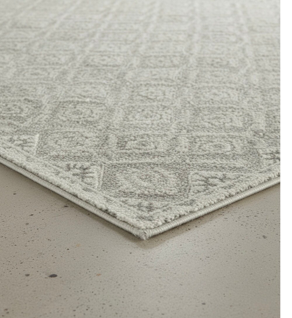 slide 3 of 6, allen + roth Olive Poppy 5 x 7 (ft) Loomed Green Rectangular Indoor Floral/Botanical French Country Pet Friendly Area rug, 1 ct