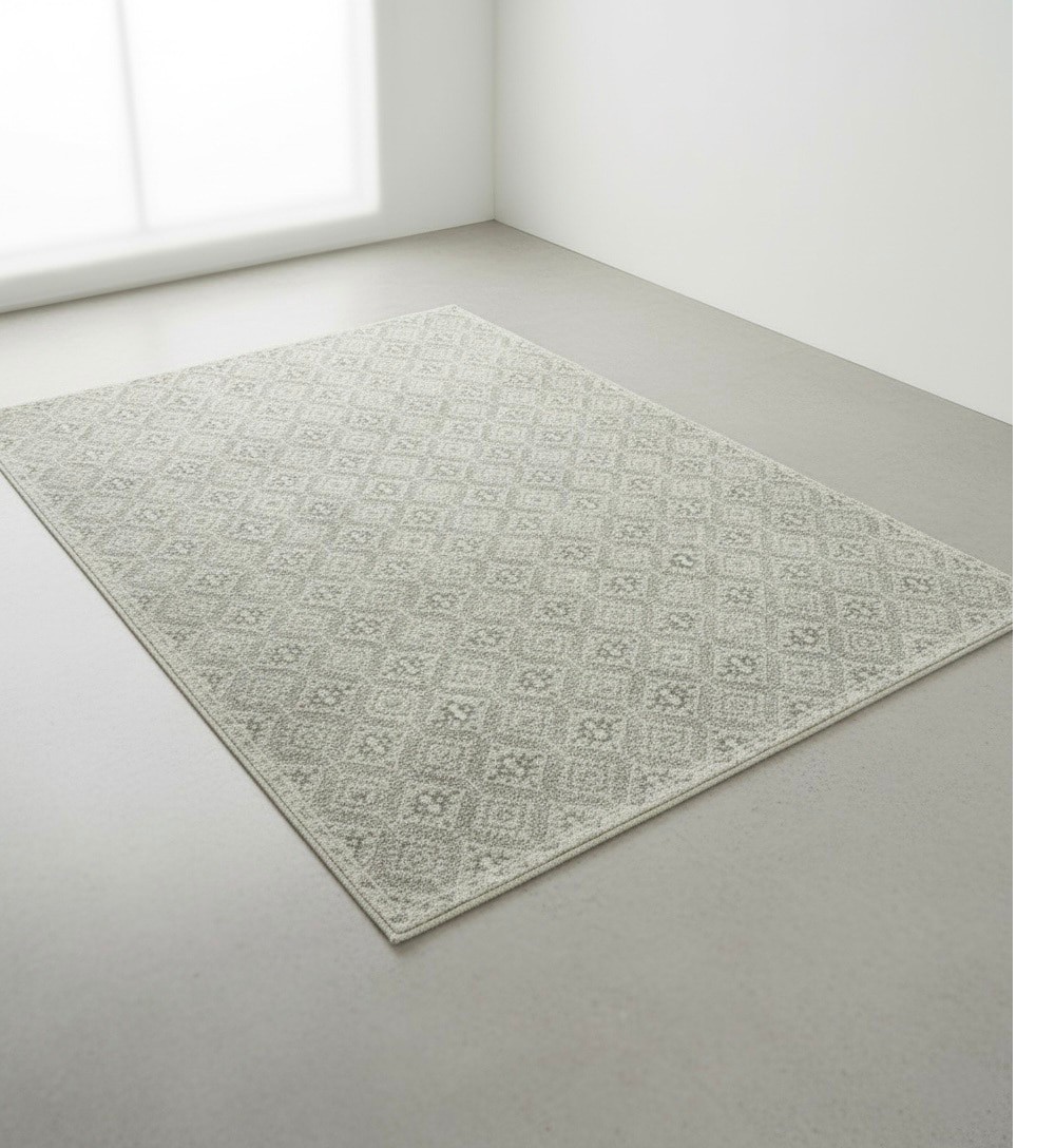 slide 4 of 6, allen + roth Olive Poppy 5 x 7 (ft) Loomed Green Rectangular Indoor Floral/Botanical French Country Pet Friendly Area rug, 1 ct