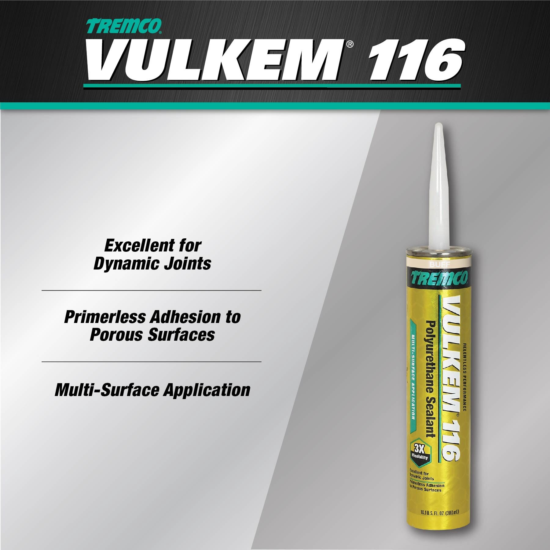 slide 2 of 5, Tremco Vulkem 116 10.1-oz Exterior and Specialty Buff Paintable Polyurethane Caulk, 1 ct