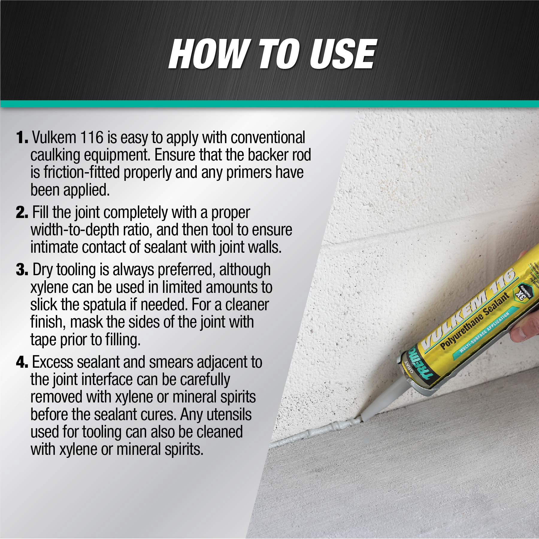 slide 3 of 6, Tremco Vulkem 116 10.1-oz Exterior and Specialty Gray Paintable Polyurethane Caulk, 1 ct