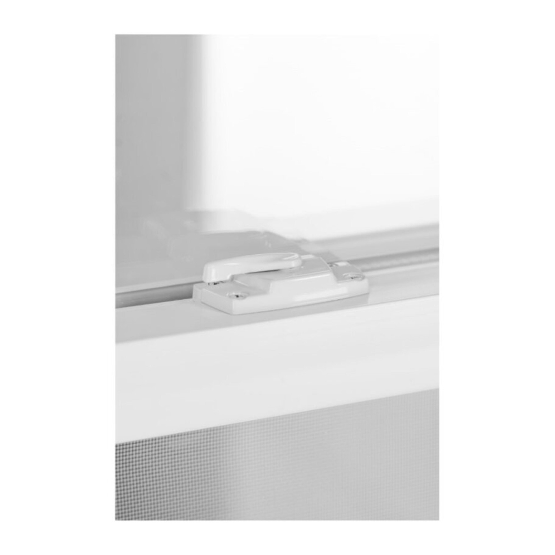 slide 6 of 6, RELIABILT Series 28100 35-1/2-in x 35-1/2-in Black Exterior Vinyl New Construction Single Hung Window Low-E argon Double Pane Glass (Half Screen Included), 1 ct