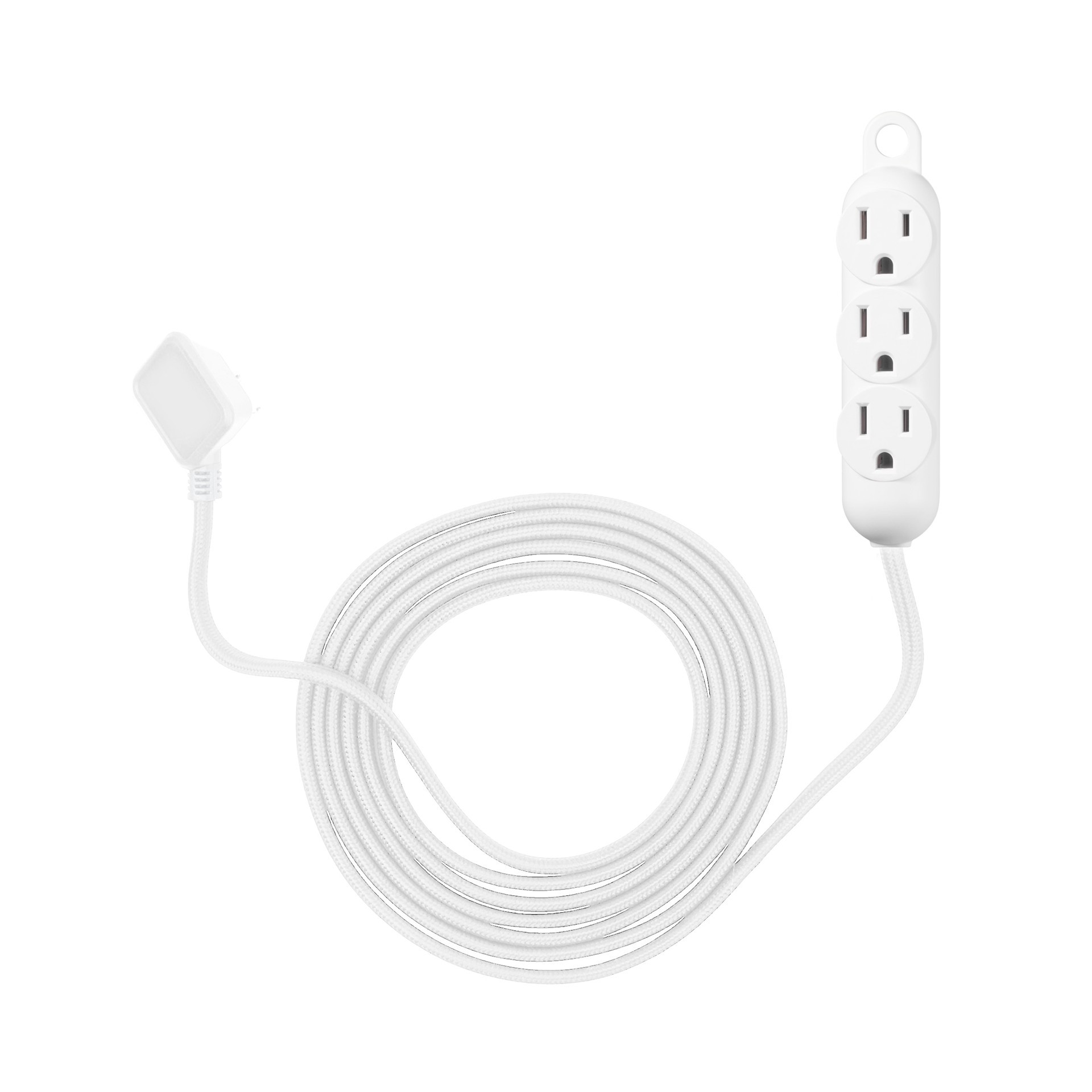slide 6 of 6, Utilitech 12-ft 16 / 3 Light Duty 1 Prong White Indoor Extension Power Cord, 1 ct