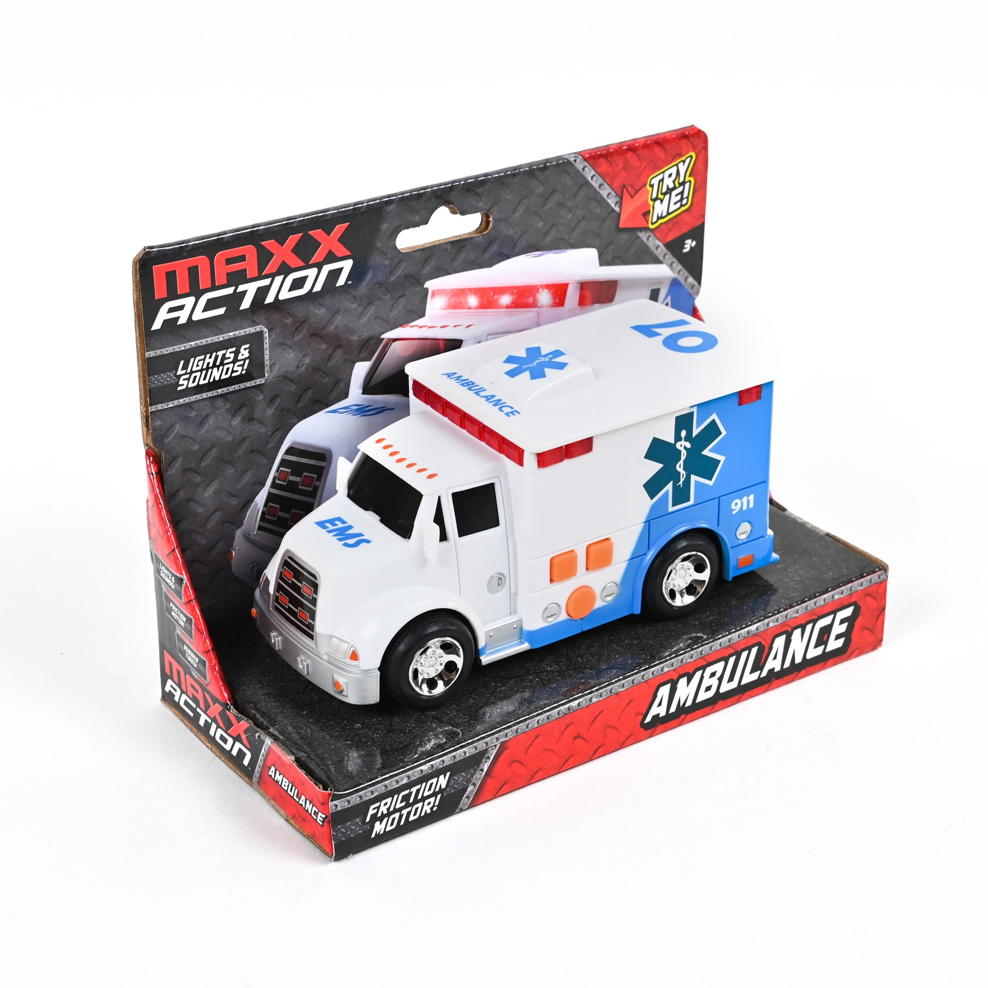 slide 3 of 4, MAXX ACTION Fire Truck Friction Power Mini Vehicle 3.5-in (Assorted Styles), 1 ct