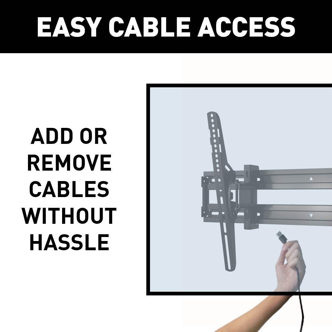 slide 3 of 6, Sanus 42-90 Inch Extendable Tilt Indoor Wall TV mount Fits TVs up to 90-in ( Hardware Included ), 1 ct