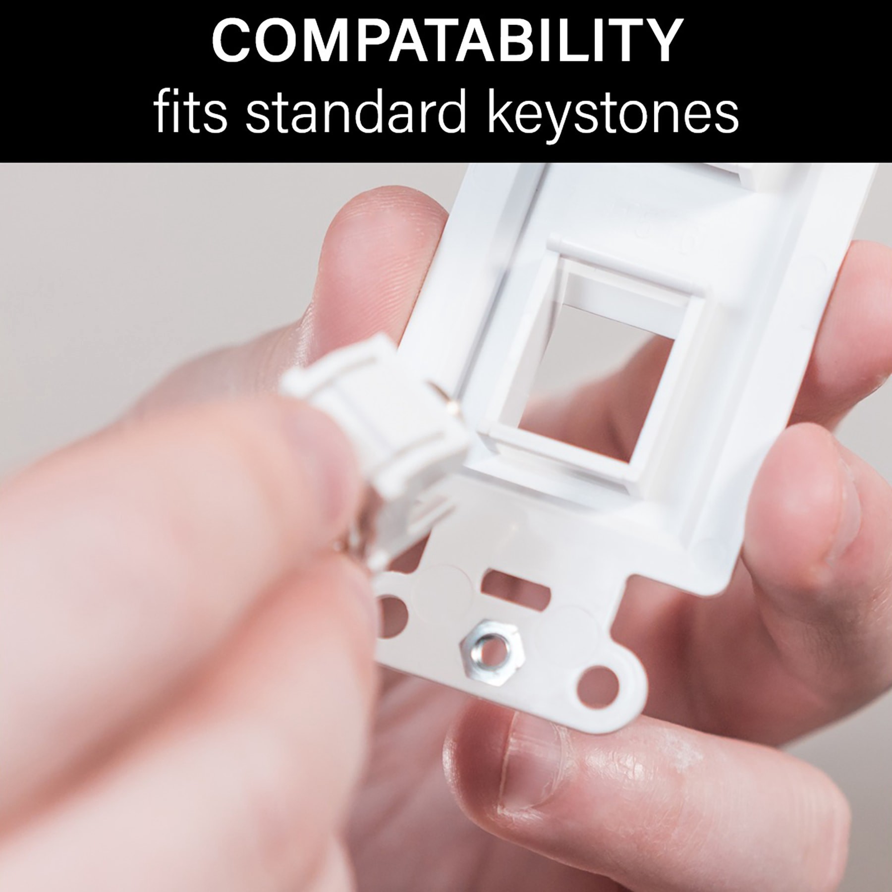 slide 4 of 4, On-Q/Legrand On-Q Keystone Insert 1 -Gang White Nylon Indoor Wall Plate, 1 ct