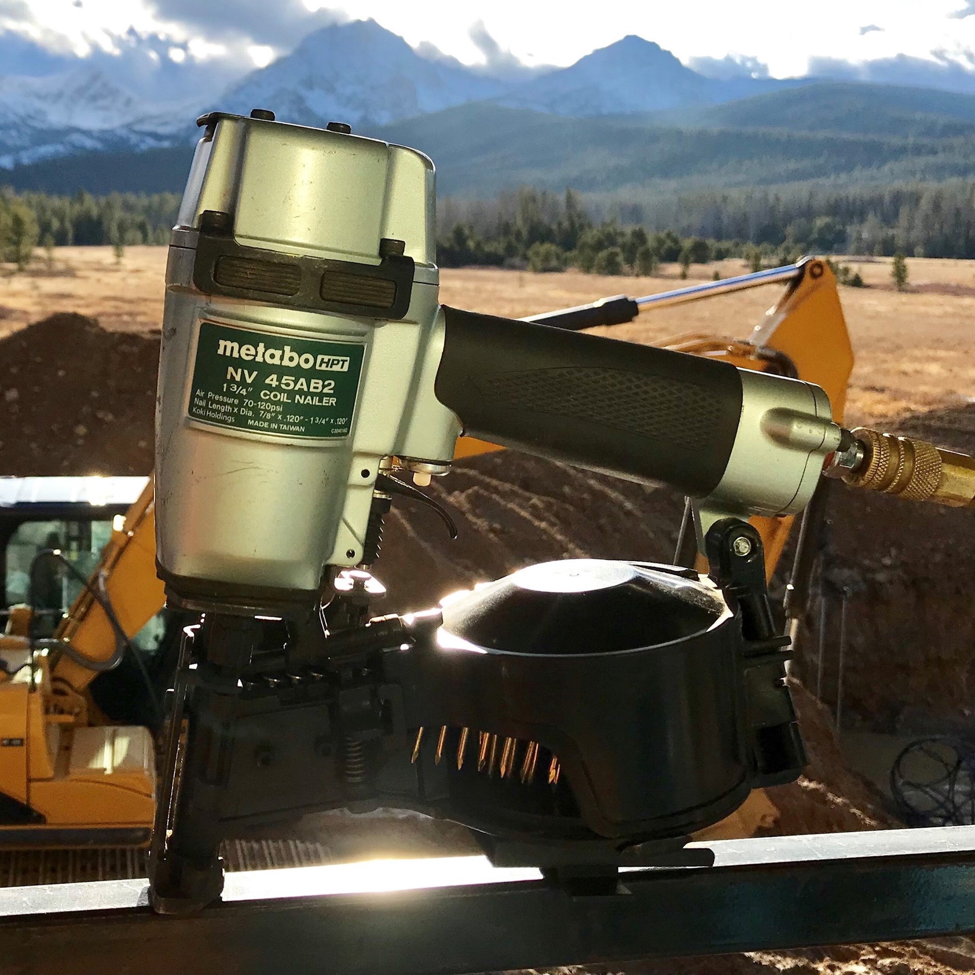 slide 5 of 6, Metabo HPT BONUS 18V Triple Hammer Bolt Impact Driver and 1-3/4-in 15 -Degree Pneumatic Coil Roofing Nailer ( Charger Included ), 1 ct