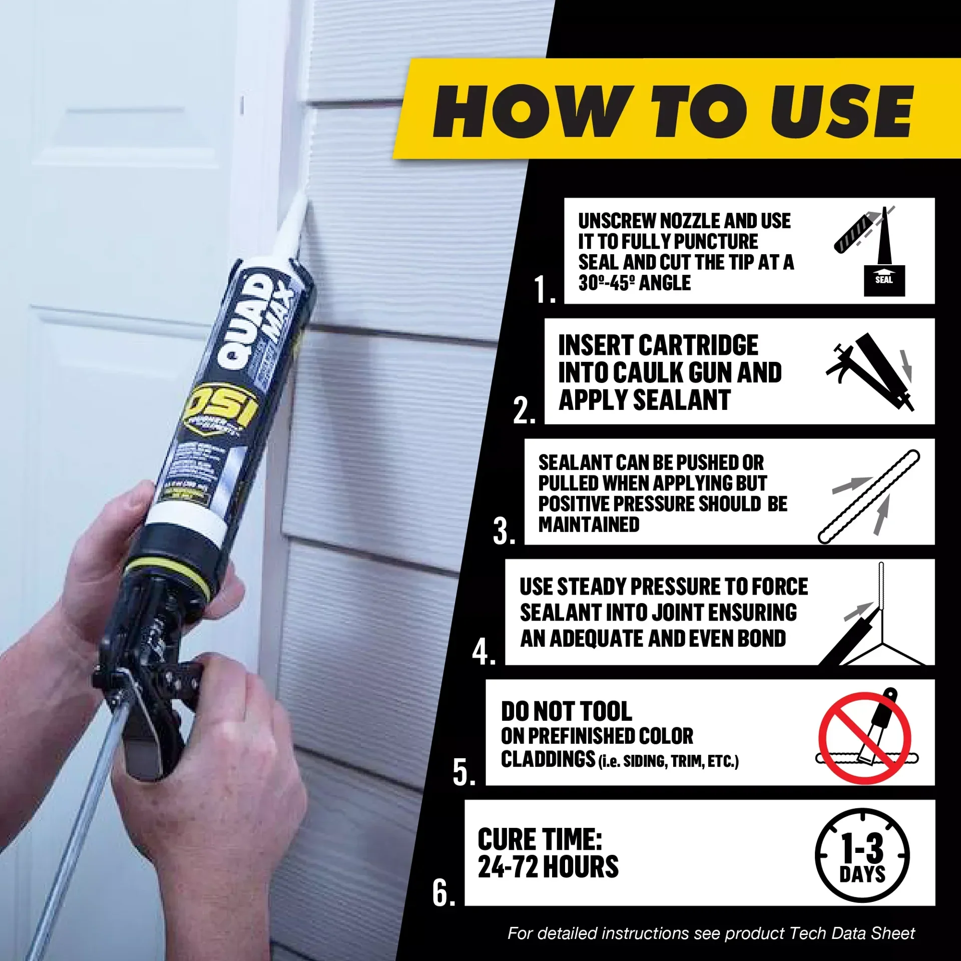 slide 3 of 6, OSI Quad Max 9.5-oz Window and Door Bronze 201 Paintable Advanced Sealant Caulk, 1 ct