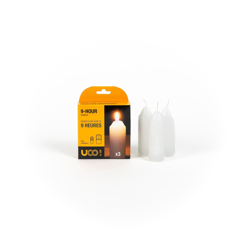 slide 2 of 3, UCO 3 -Pack 1 -Wick White Pillar candle, 1 ct