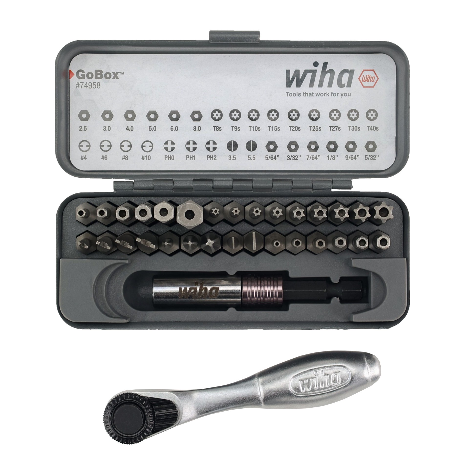 slide 2 of 6, Wiha GoBox Security Bit 1-in Screwdriver Bit Set 32 -Piece, 1 ct