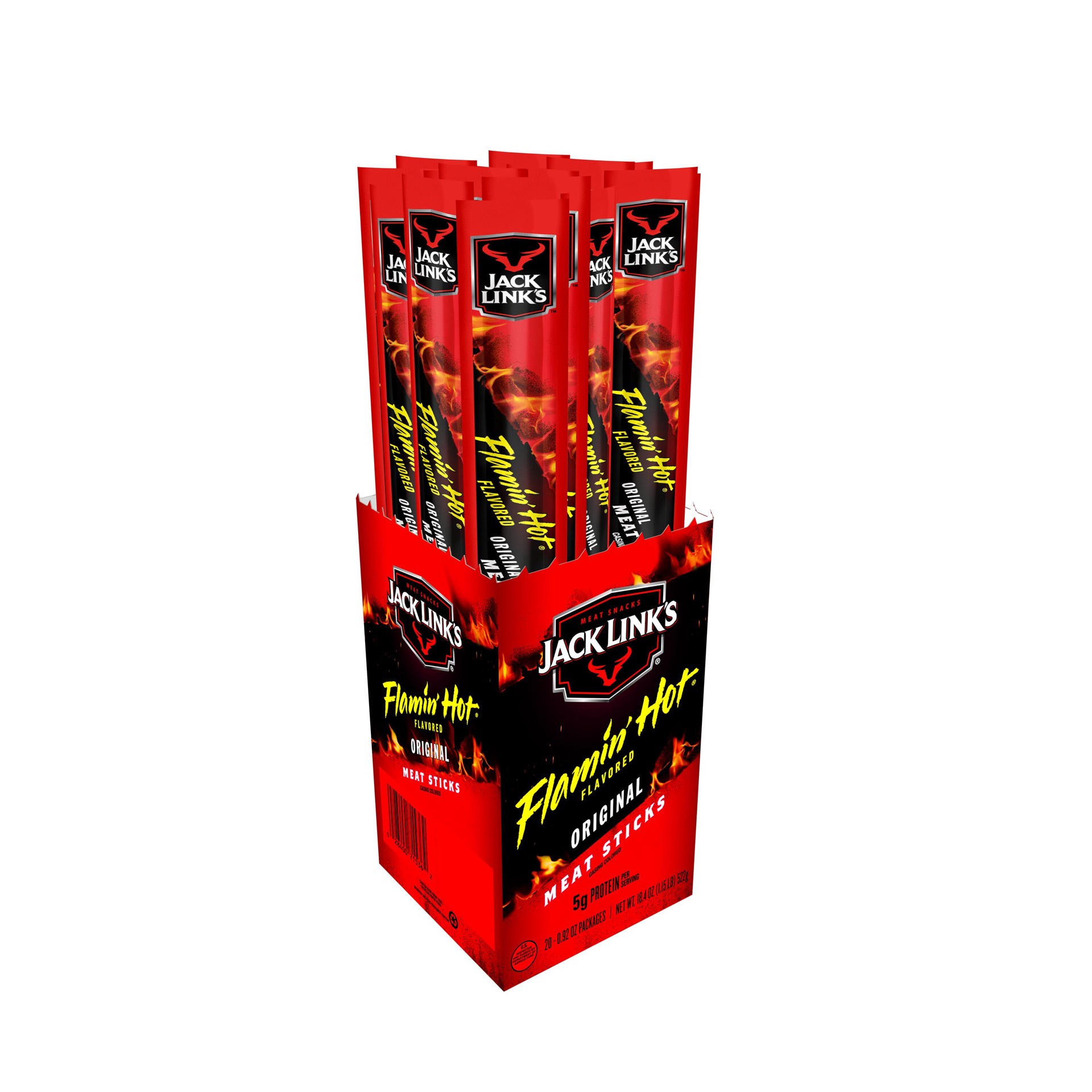 slide 2 of 4, Jack Link's Flamin Hot Meat Snacks, 1 ct