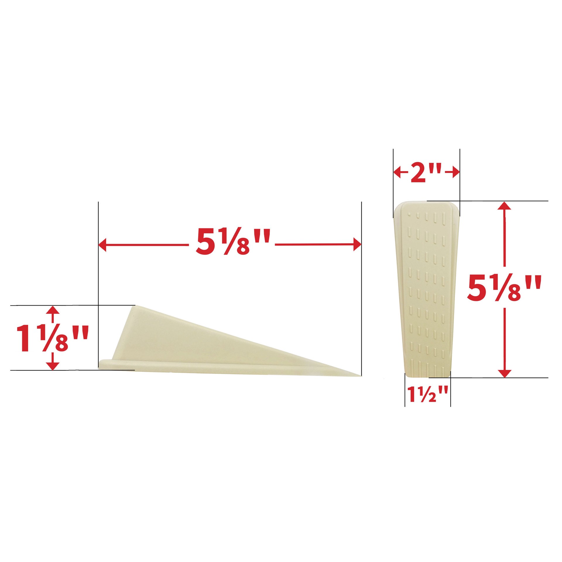 slide 3 of 6, RELIABILT 5-in Almond Wedge Door Stop, 1 ct