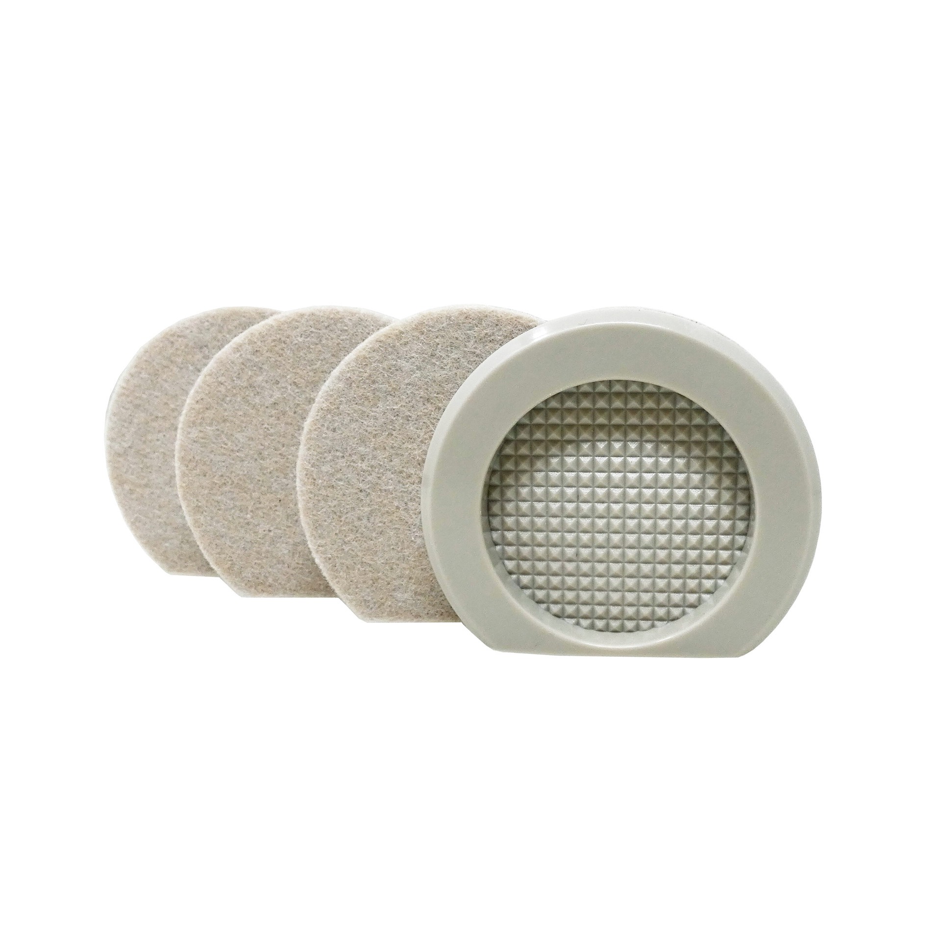 slide 1 of 6, RELIABILT 4 -Pack 3-in Round Felt and plastic Hard surface Furniture Slider, 1 ct