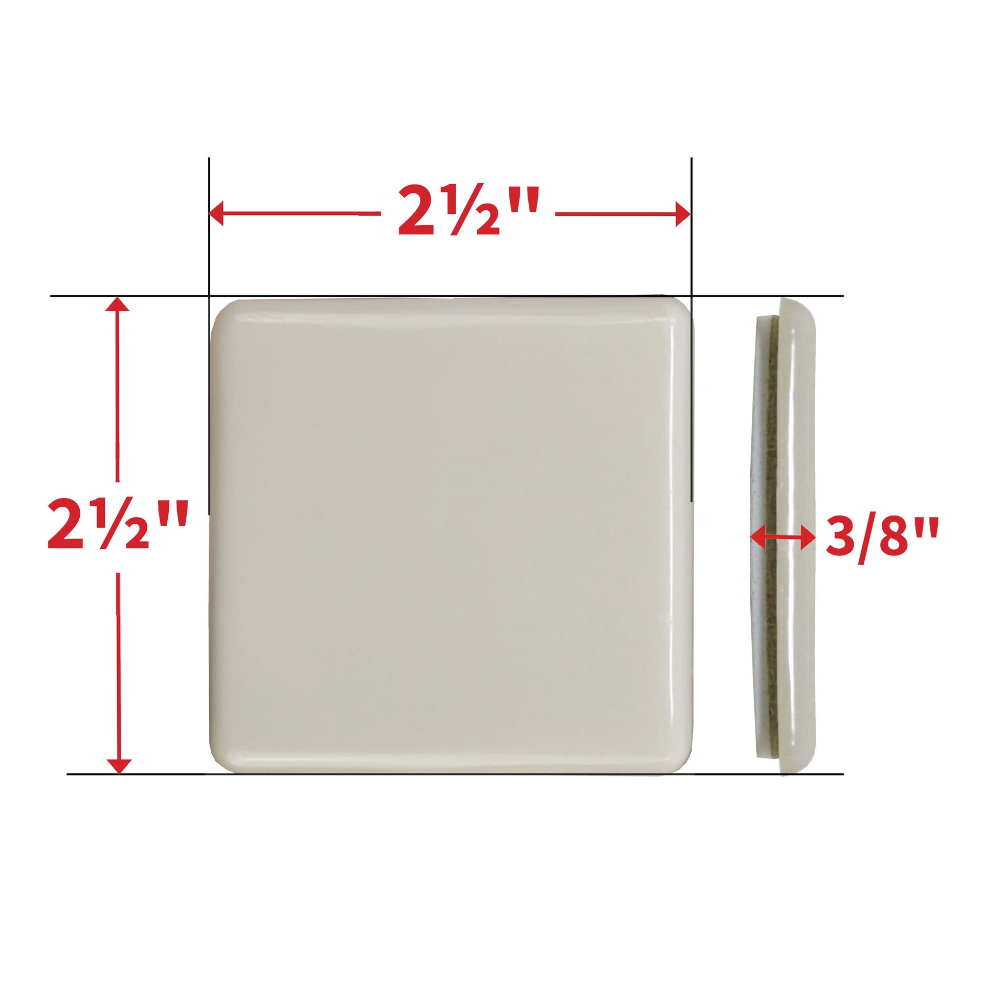 slide 2 of 6, RELIABILT 4 -Pack 2-1/2-in Square Plastic Carpet Furniture Slider, 1 ct