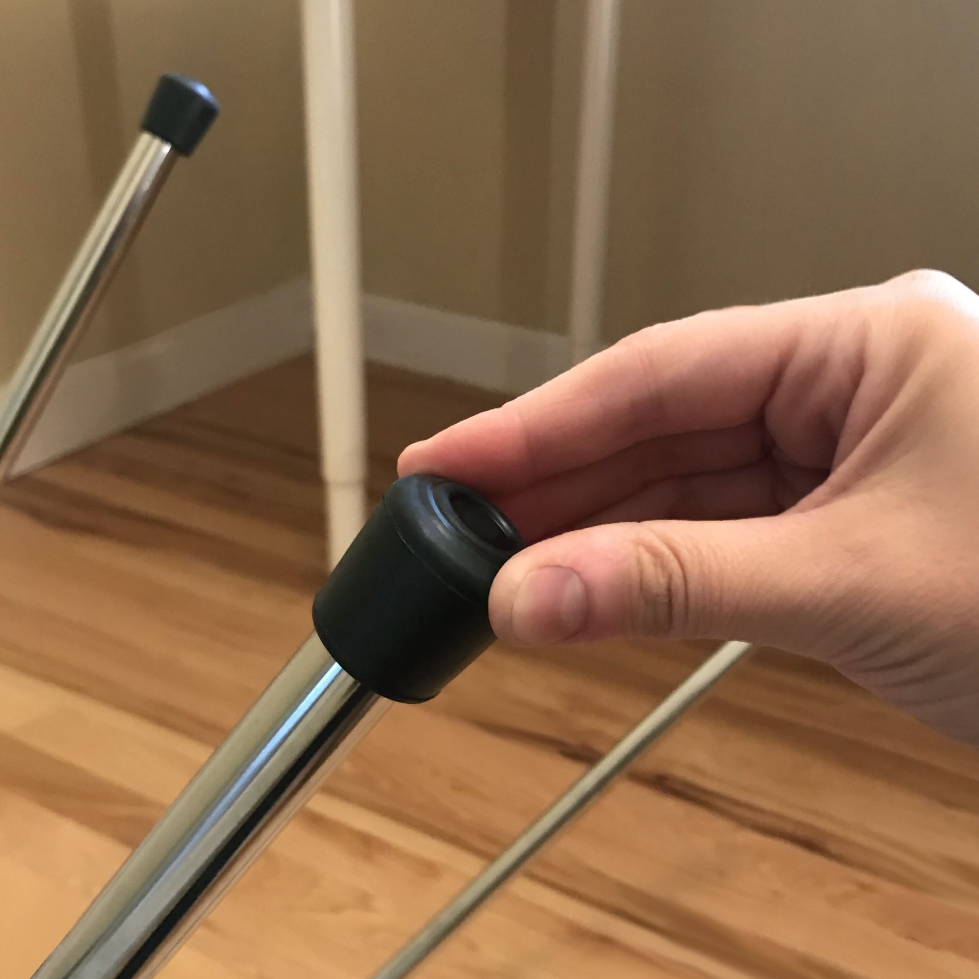 slide 6 of 6, RELIABILT 4 -Pack 1 in. Black Rubber Chair leg tips, 1 ct