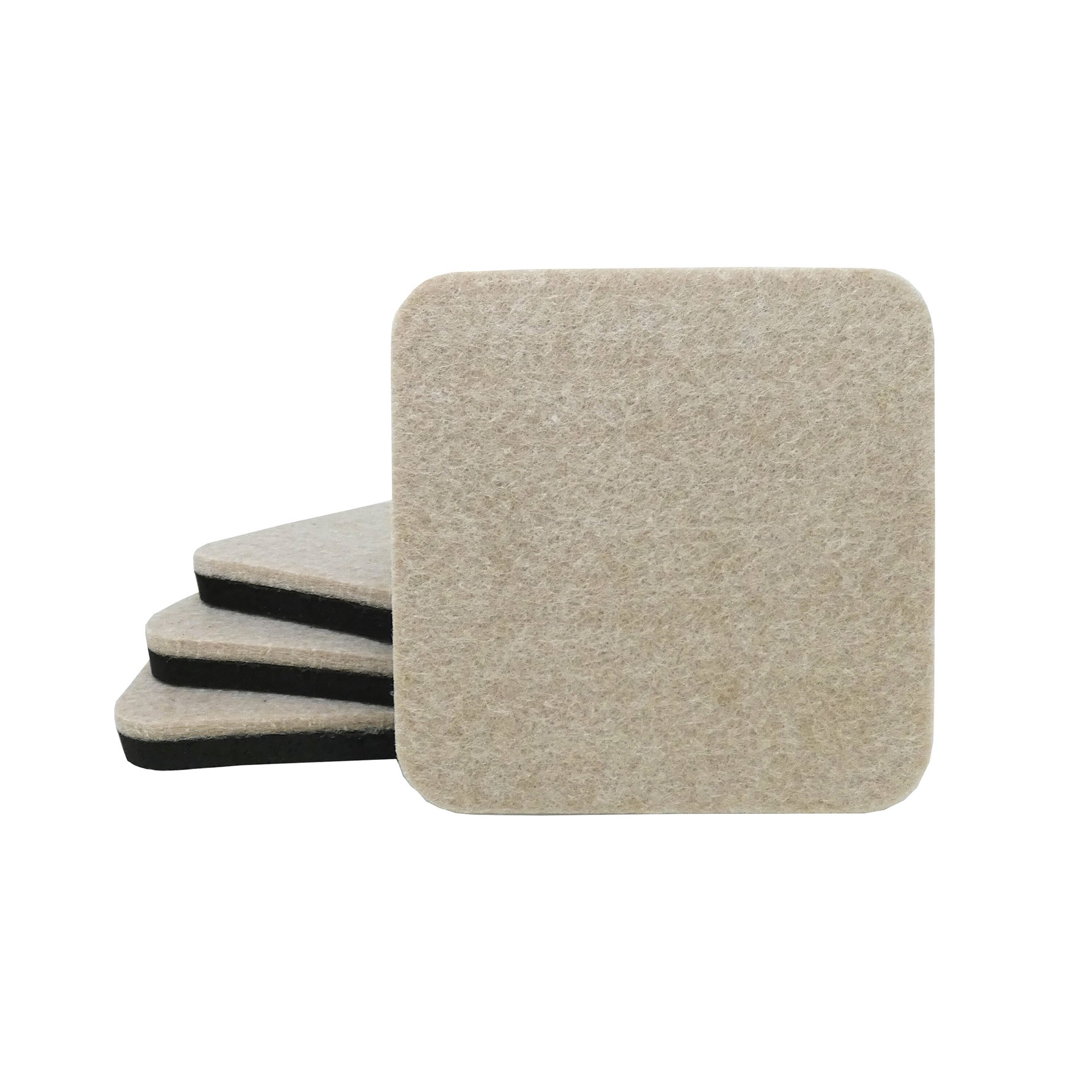slide 1 of 6, RELIABILT 4 -Pack 4-in Square Felt Hard surface Furniture Slider, 1 ct