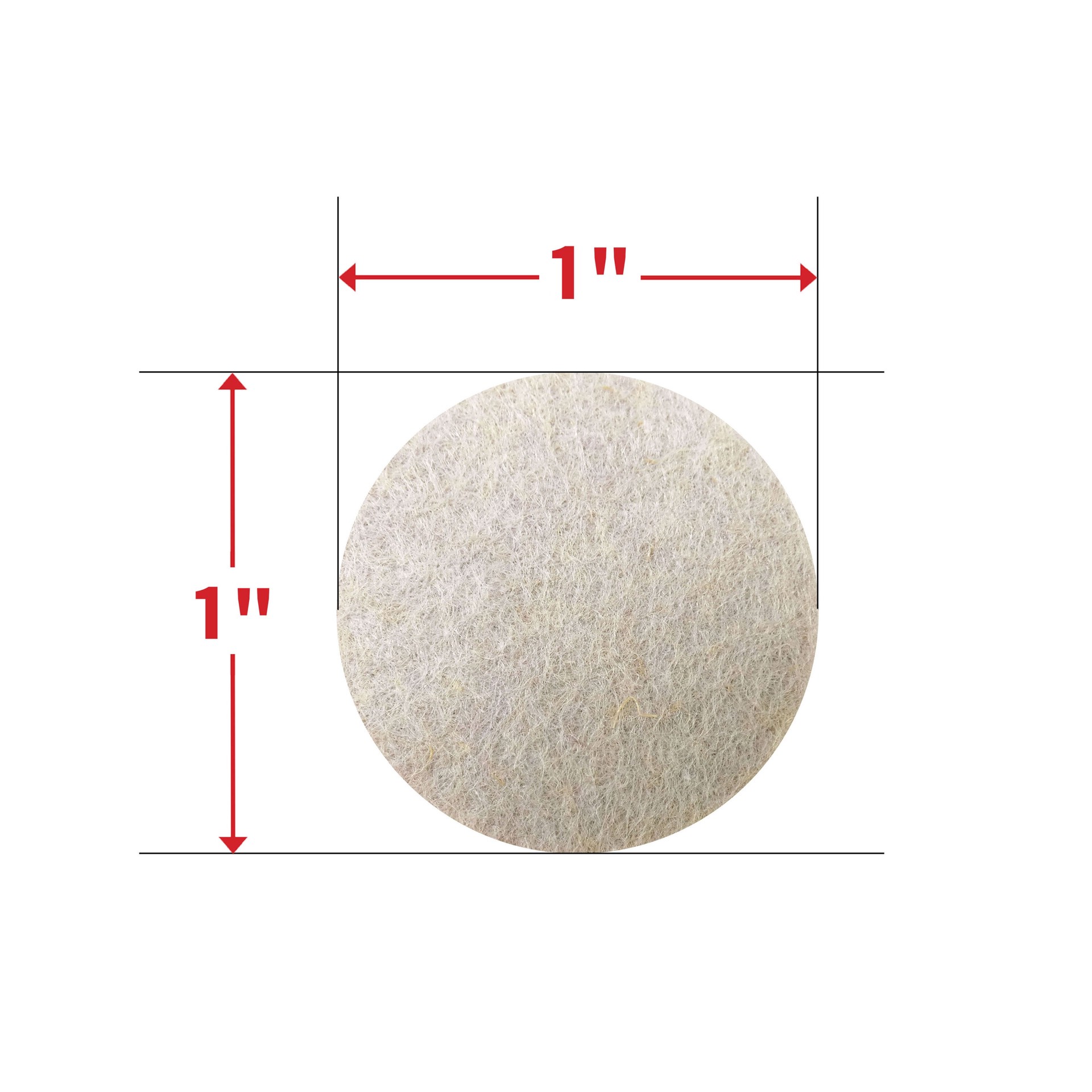 slide 3 of 6, RELIABILT 32 -Pack 1-in Beige Round Felt furniture pads, 1 ct