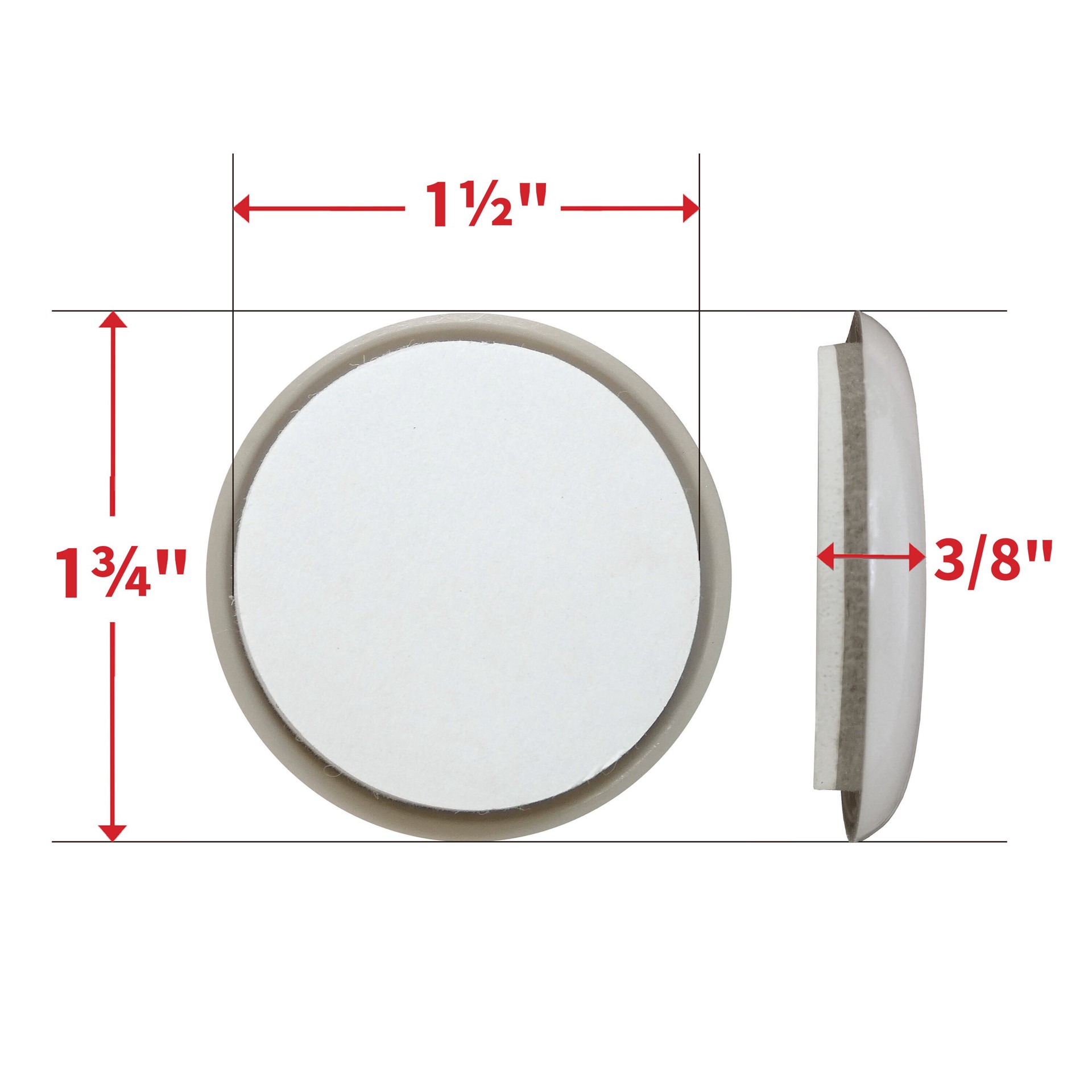 slide 3 of 6, RELIABILT 4 -Pack 1-3/4-in Round Plastic Carpet Furniture Slider, 1 ct