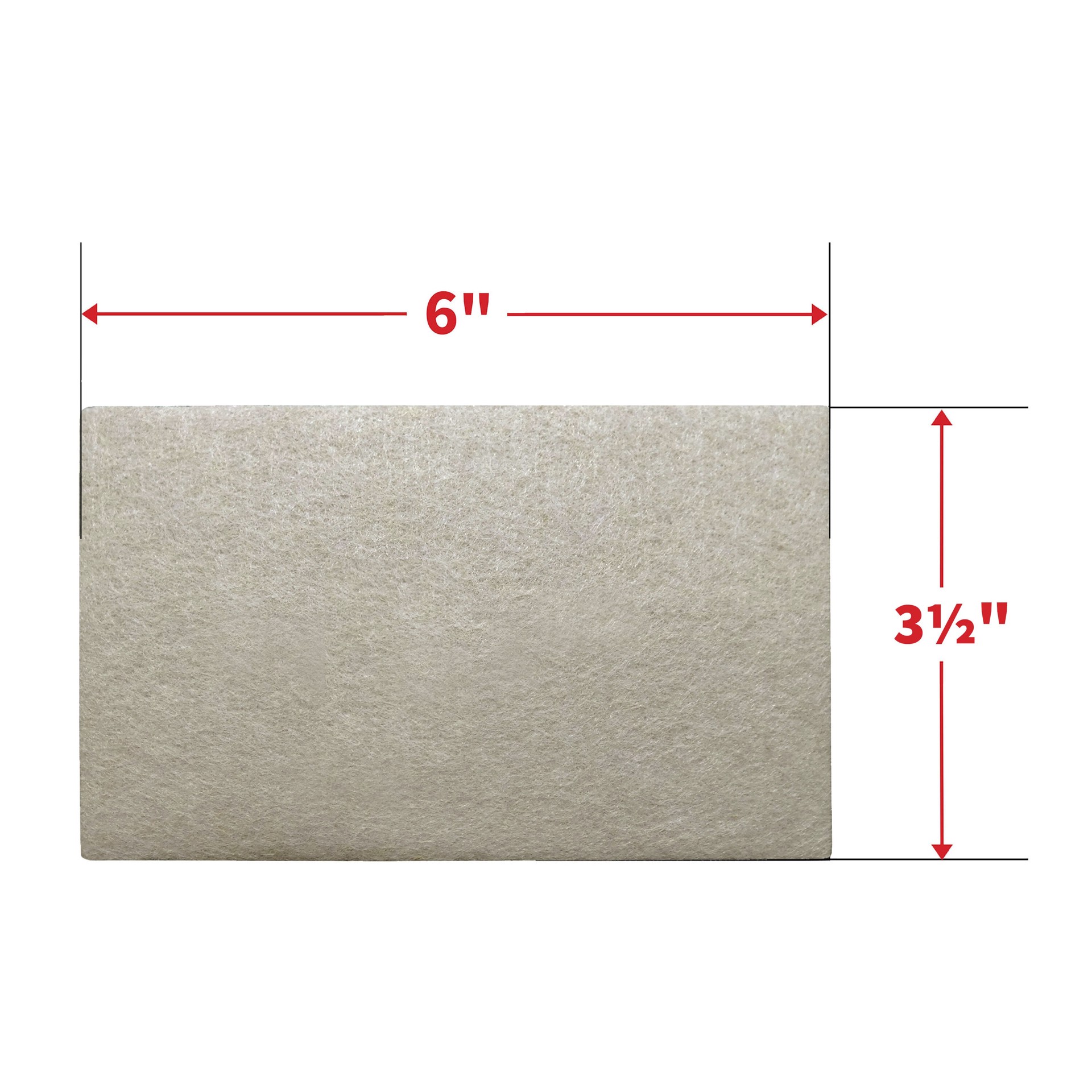 slide 3 of 6, RELIABILT 2 -Pack 3-1/2-in Beige Rectangular Felt furniture pads, 1 ct