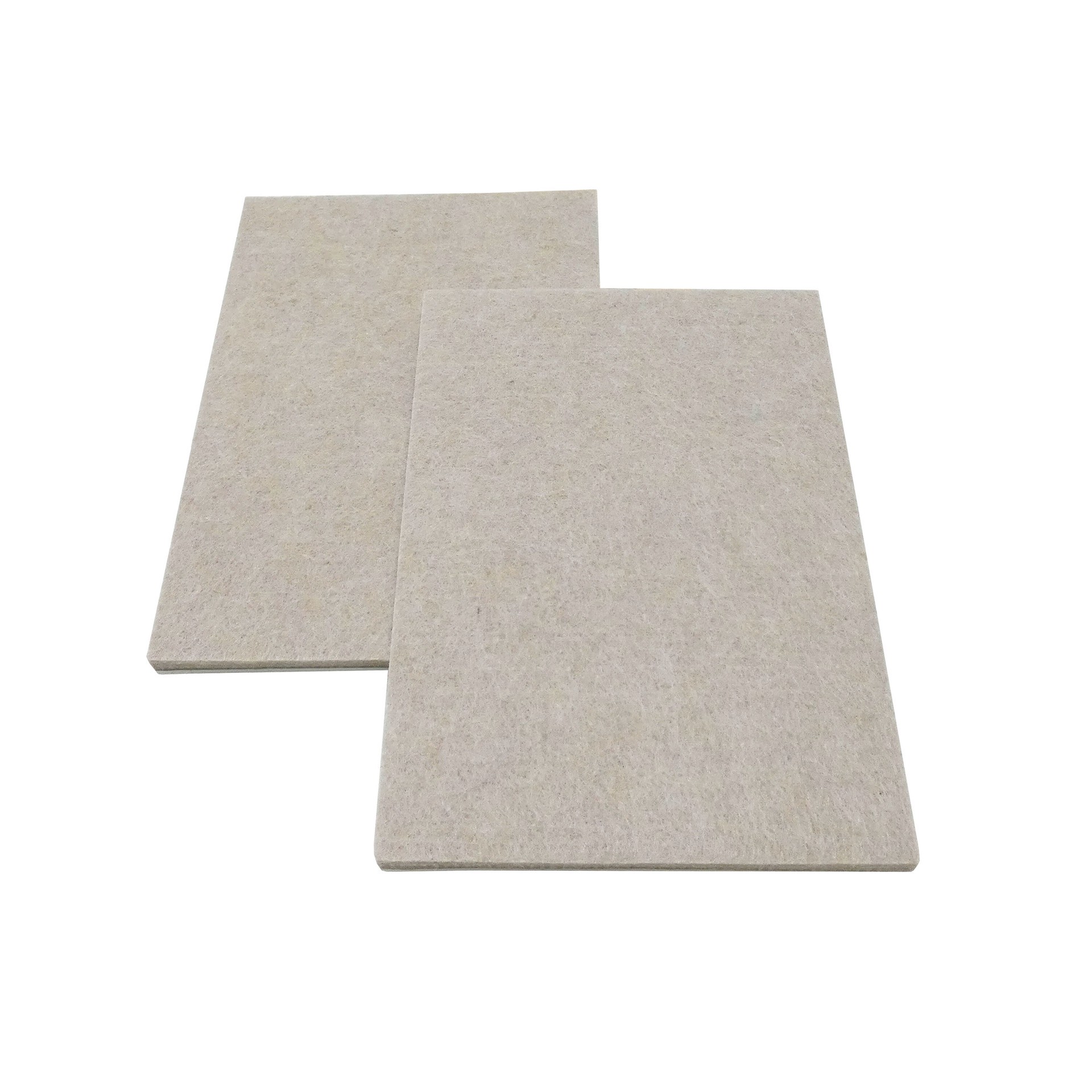 slide 1 of 6, RELIABILT 2 -Pack 3-1/2-in Beige Rectangular Felt furniture pads, 1 ct