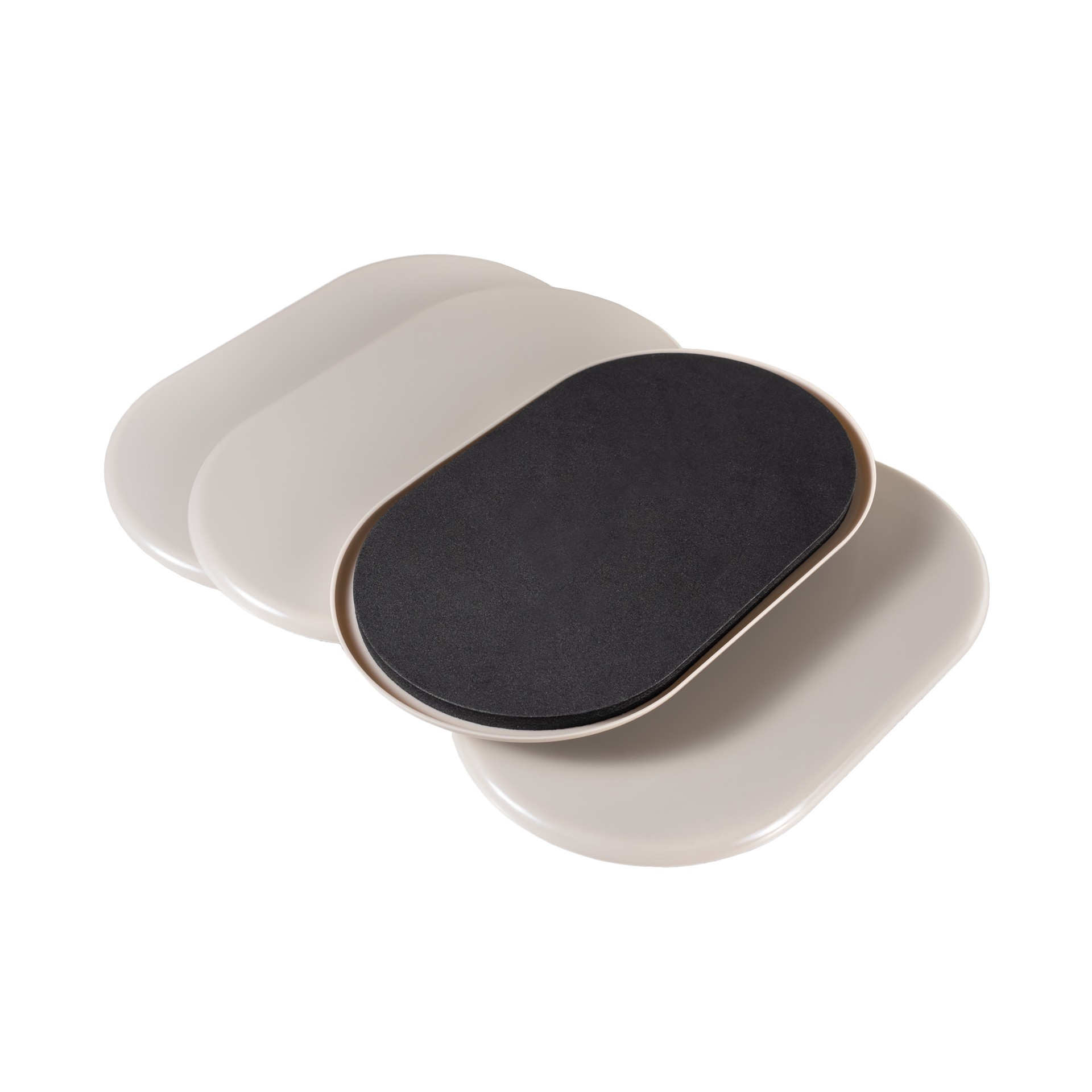 slide 1 of 6, RELIABILT 4 -Pack 9-1/2-in Oval Plastic Carpet Furniture Slider, 1 ct