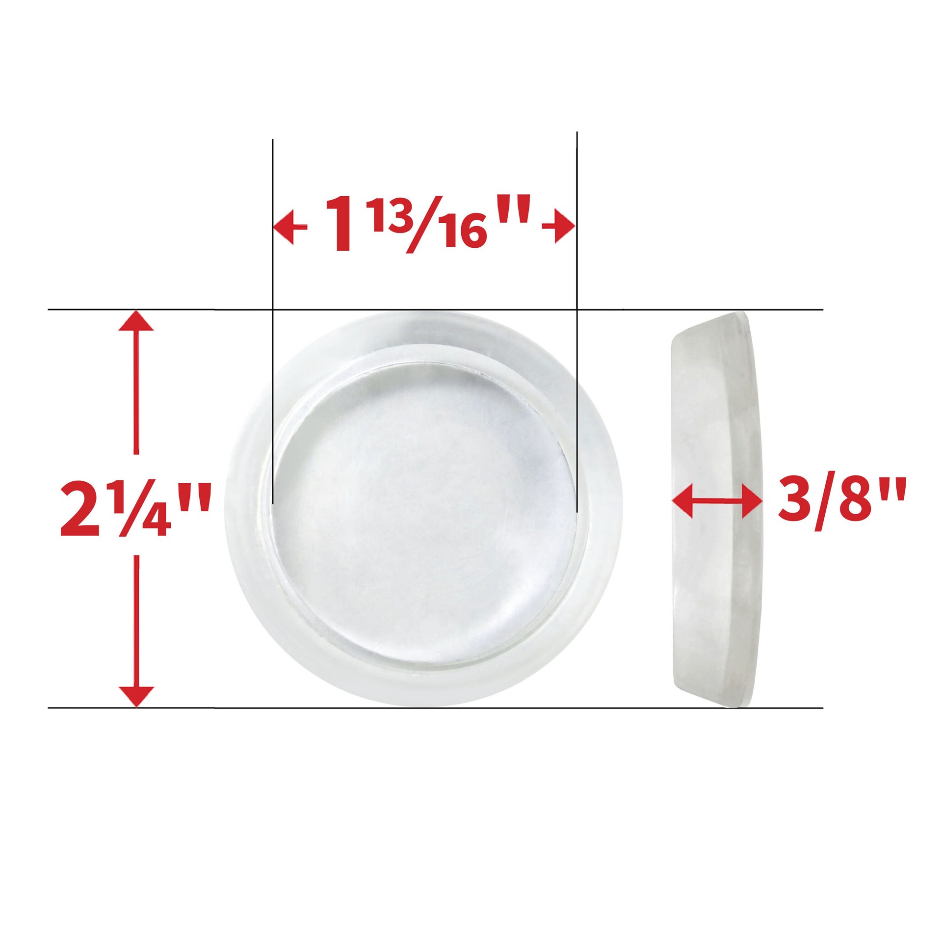 slide 3 of 6, RELIABILT 4 -Count 1-13/16-in Clear Vinyl Furniture Coaster, 1 ct