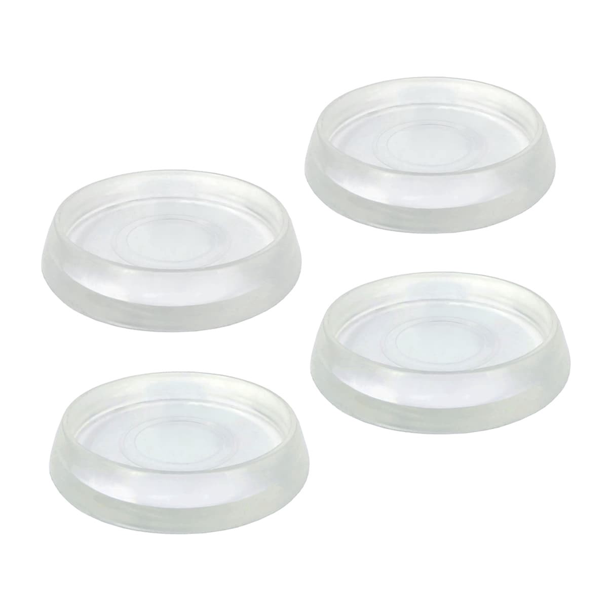 slide 1 of 6, RELIABILT 4 -Count 1-13/16-in Clear Vinyl Furniture Coaster, 1 ct