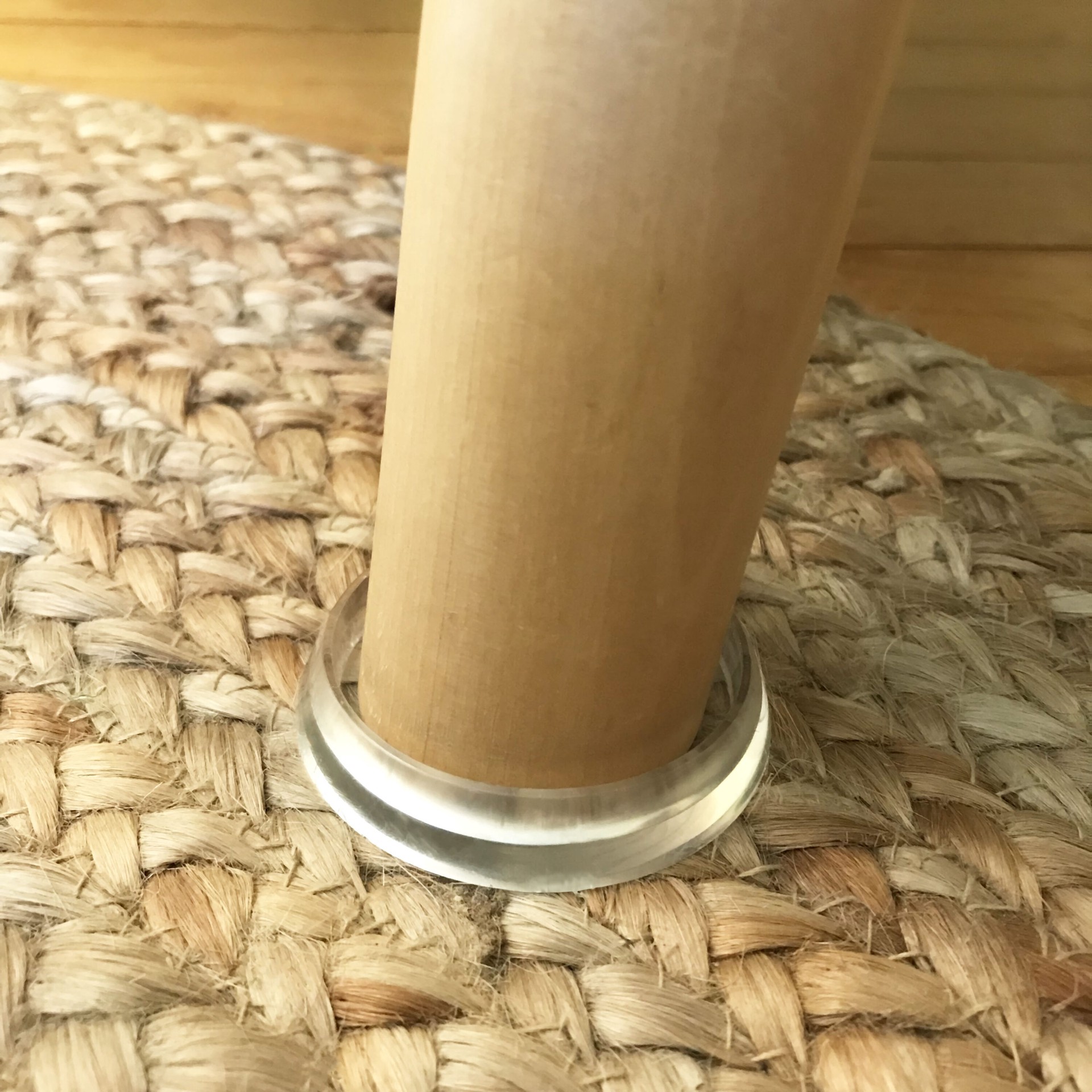 slide 4 of 6, RELIABILT 4 -Count 1-13/16-in Clear Vinyl Furniture Coaster, 1 ct