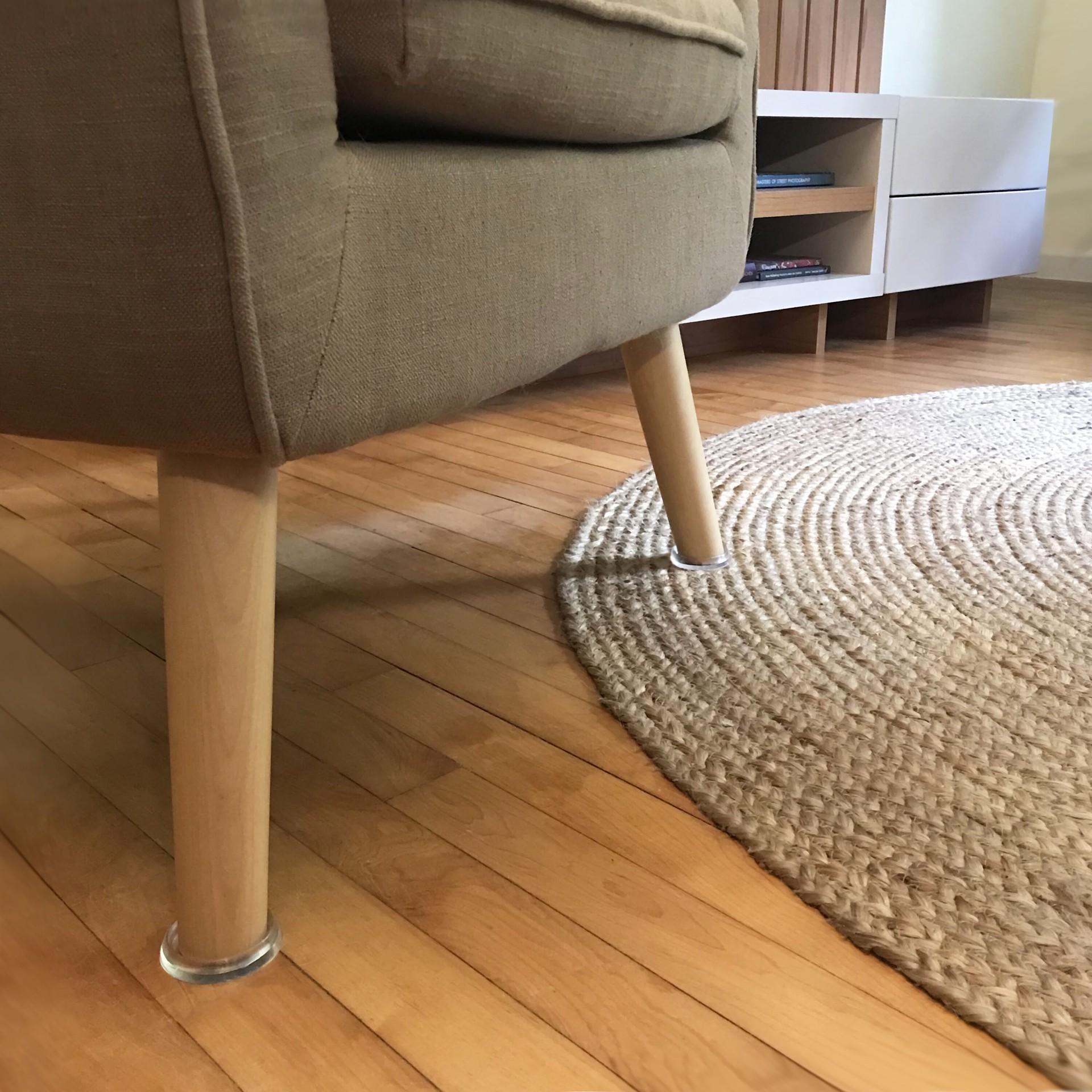 slide 6 of 6, RELIABILT 4 -Count 1-13/16-in Clear Vinyl Furniture Coaster, 1 ct