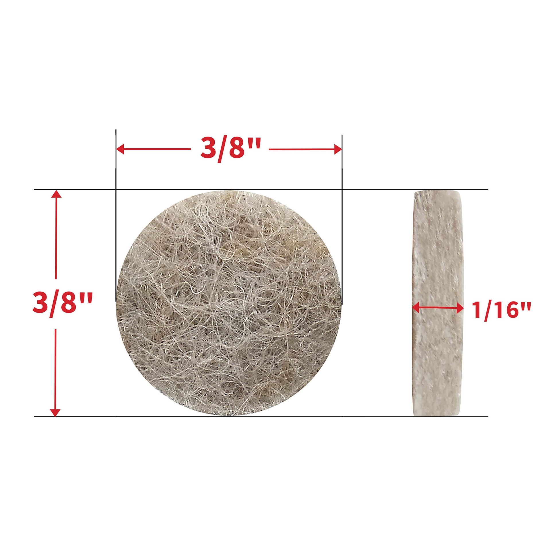 slide 3 of 6, RELIABILT 84 -Pack 3/8-in Beige Round Felt furniture pads, 1 ct