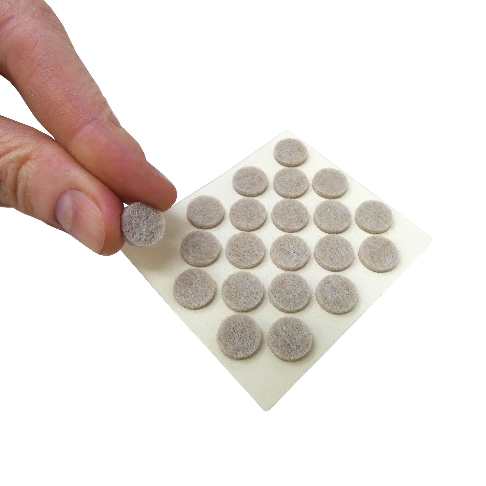 slide 5 of 6, RELIABILT 84 -Pack 3/8-in Beige Round Felt furniture pads, 1 ct