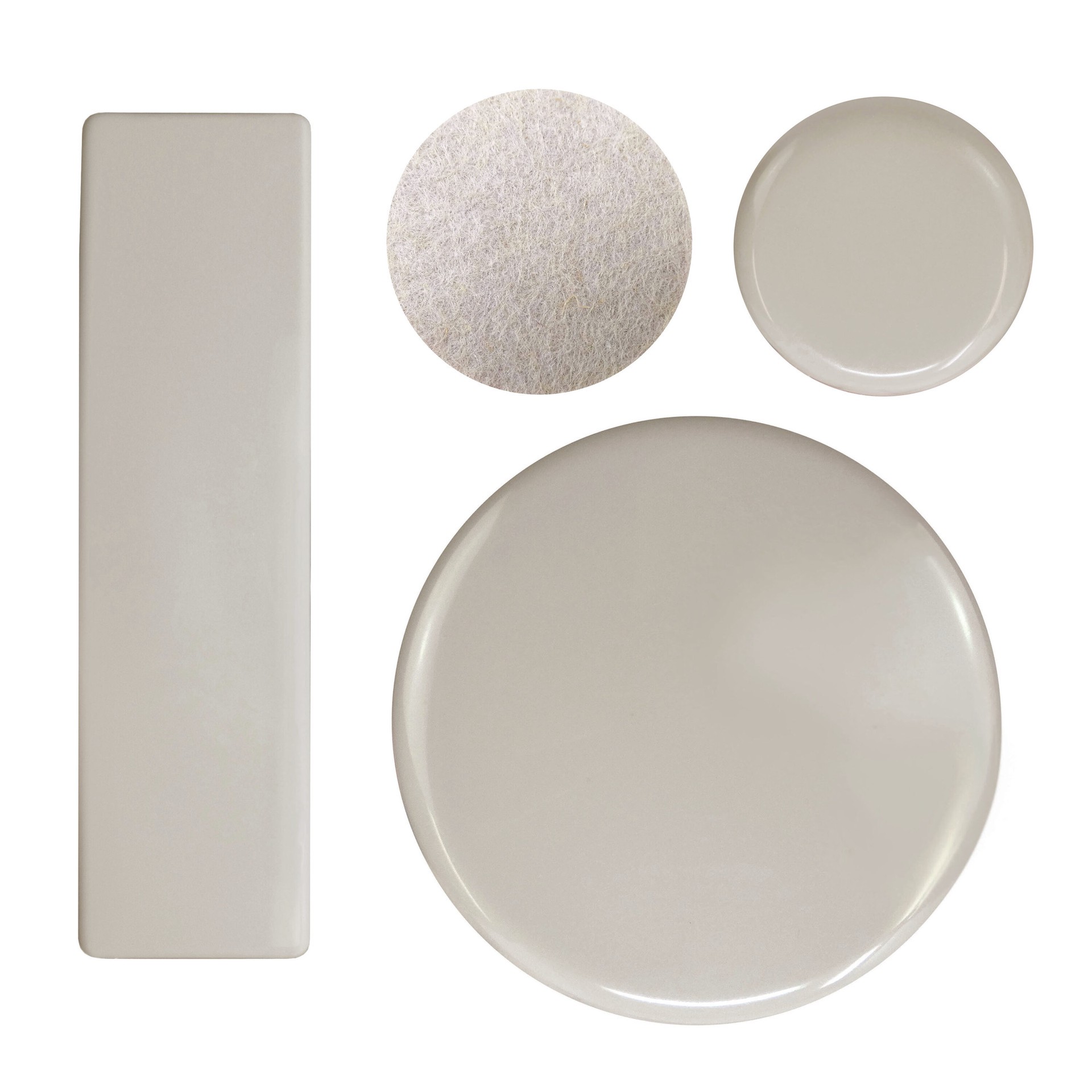 slide 2 of 6, RELIABILT 16 -Pack Assorted Round and rectangle Felt and plastic Carpet and hard surface Furniture Slider, 1 ct