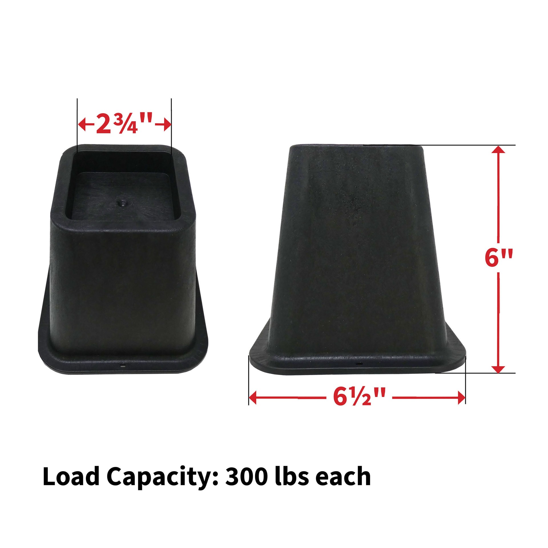slide 3 of 6, RELIABILT 4 -Piece 6-in Bed Risers, 1 ct