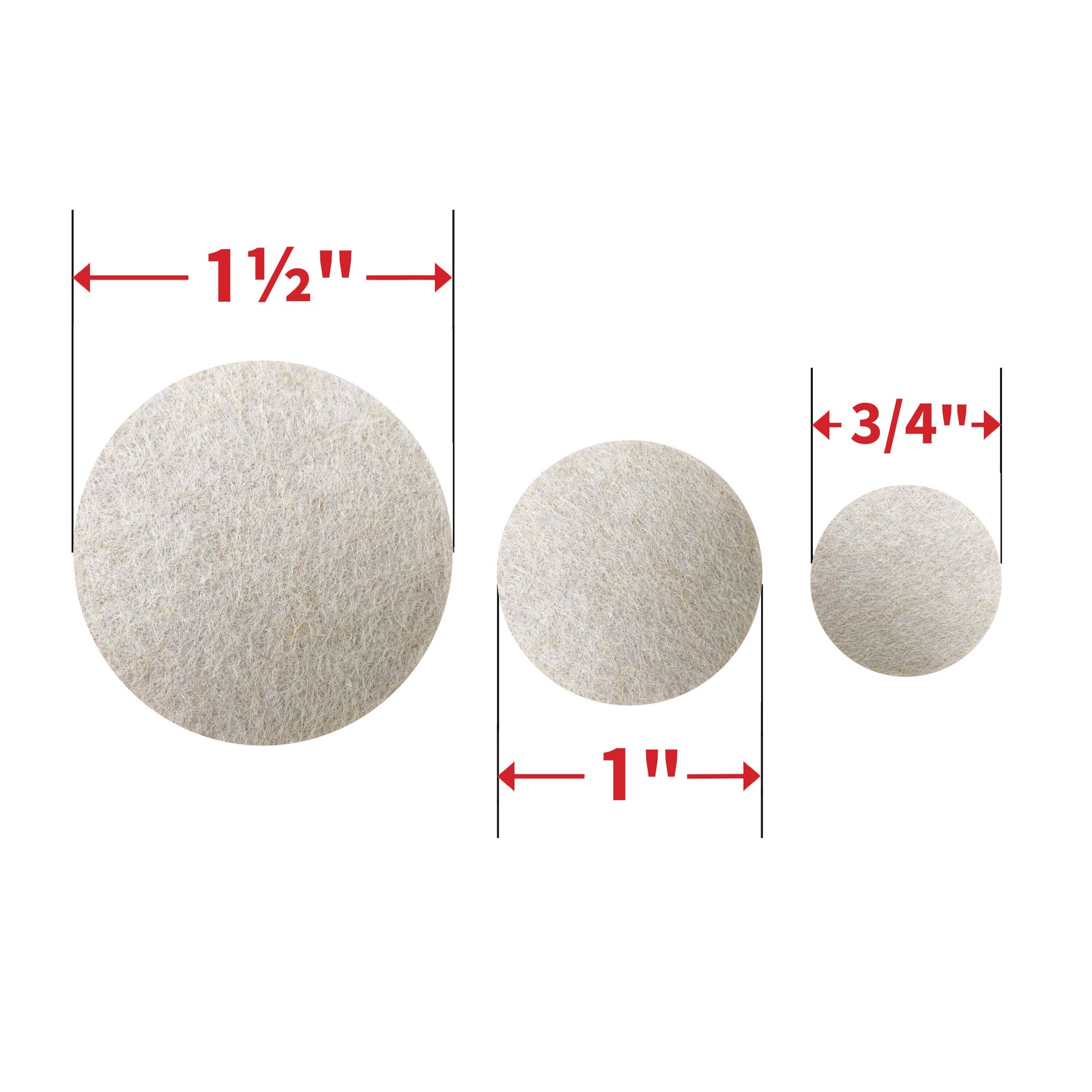 slide 3 of 6, RELIABILT 80 -Pack Assorted Beige Assorted Felt furniture pads, 1 ct
