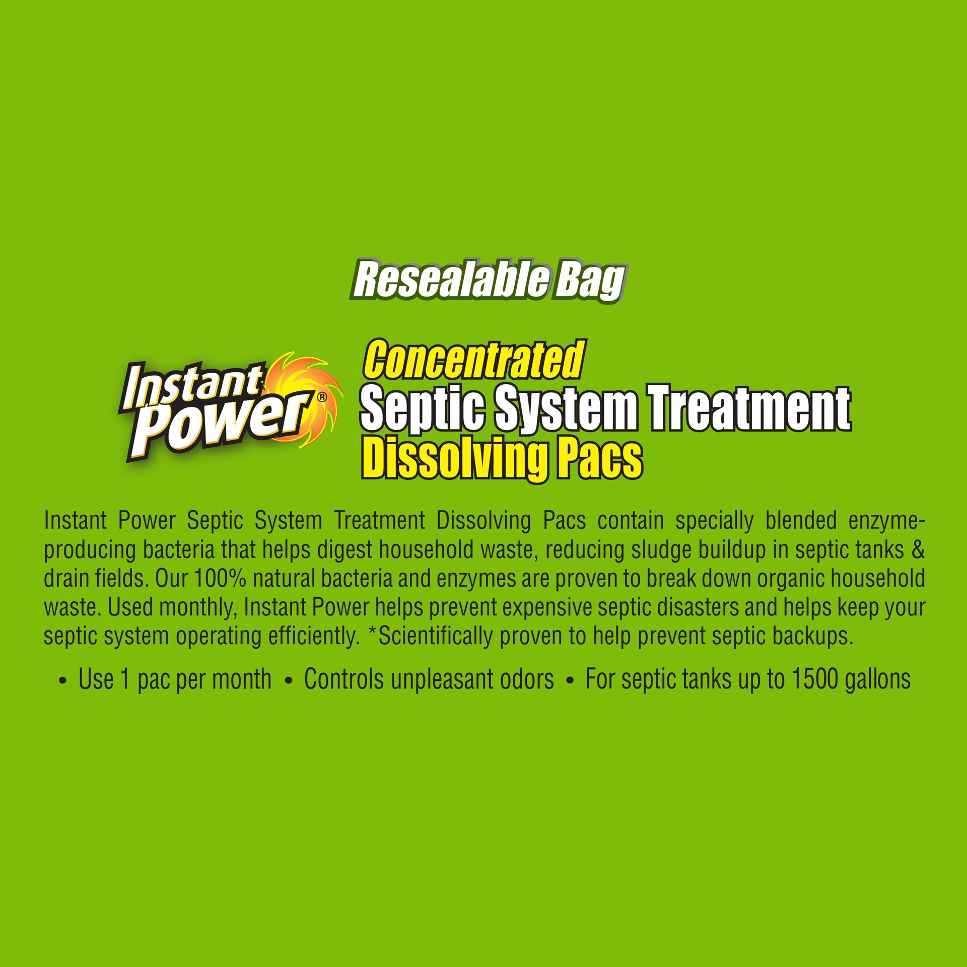 slide 3 of 5, Instant Power Septic System Treatment 12 -Pack 12 -Count Septic Cleaner, 1 ct