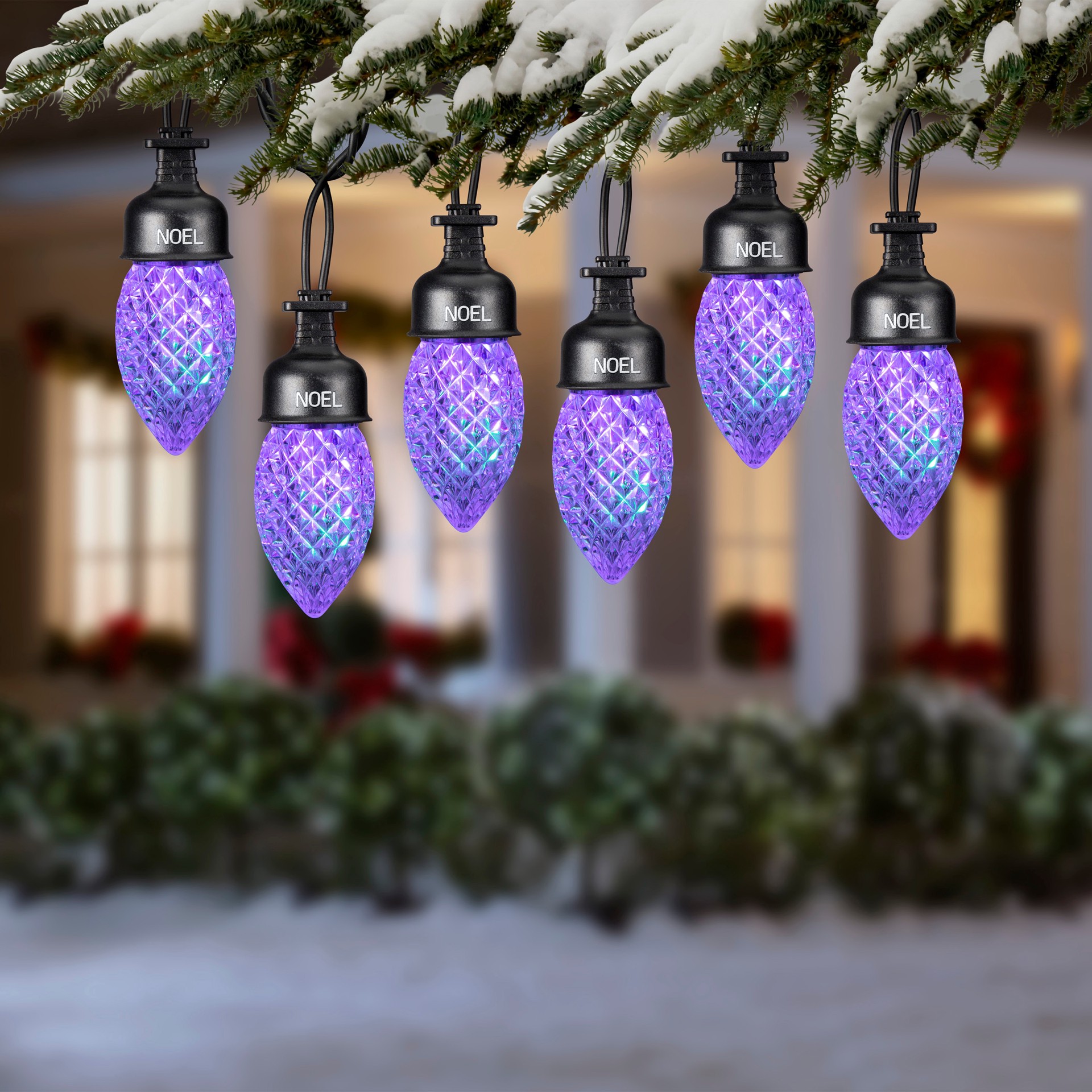 slide 3 of 6, Gemmy String Lights 8 -Count 9-ft Twinkling Multicolor LED Plug-In Christmas String Lights, 
